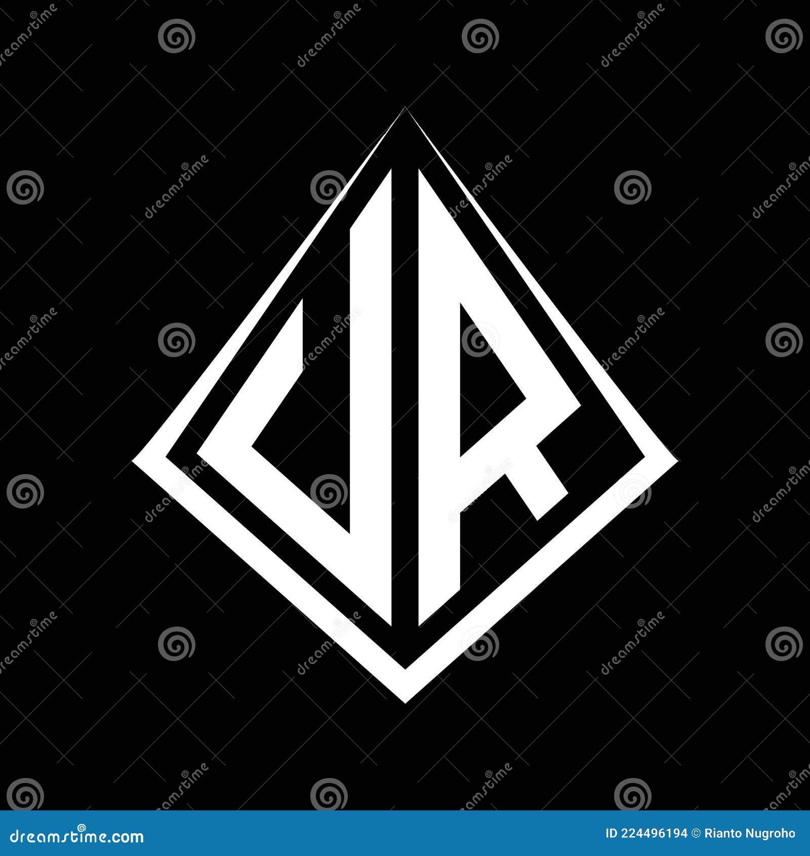 ur logo letters monogram with prisma   template
