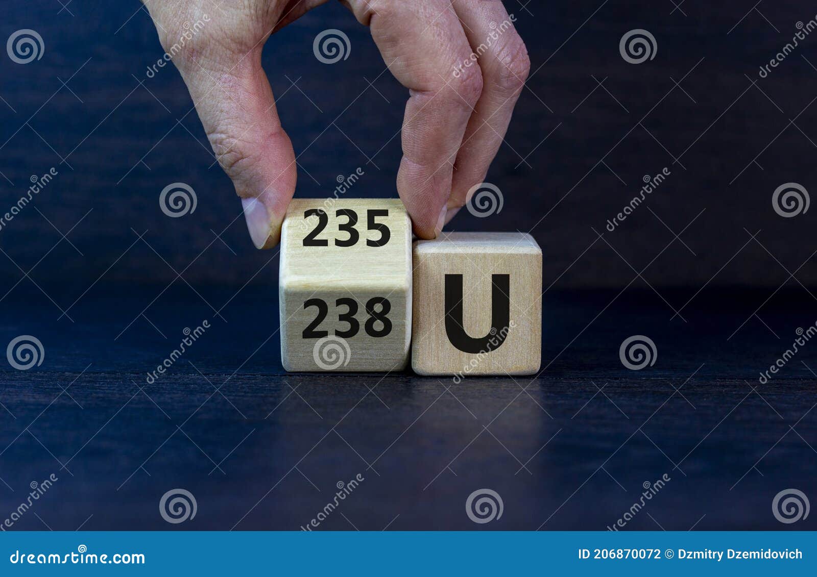 Uranium Enrichment Symbol. Hand Turns the Cube and Changes the Word `238 U`  To `235 U`. Beautiful Dark Background, Copy Space Stock Photo - Image of  fuel, power: 206870072