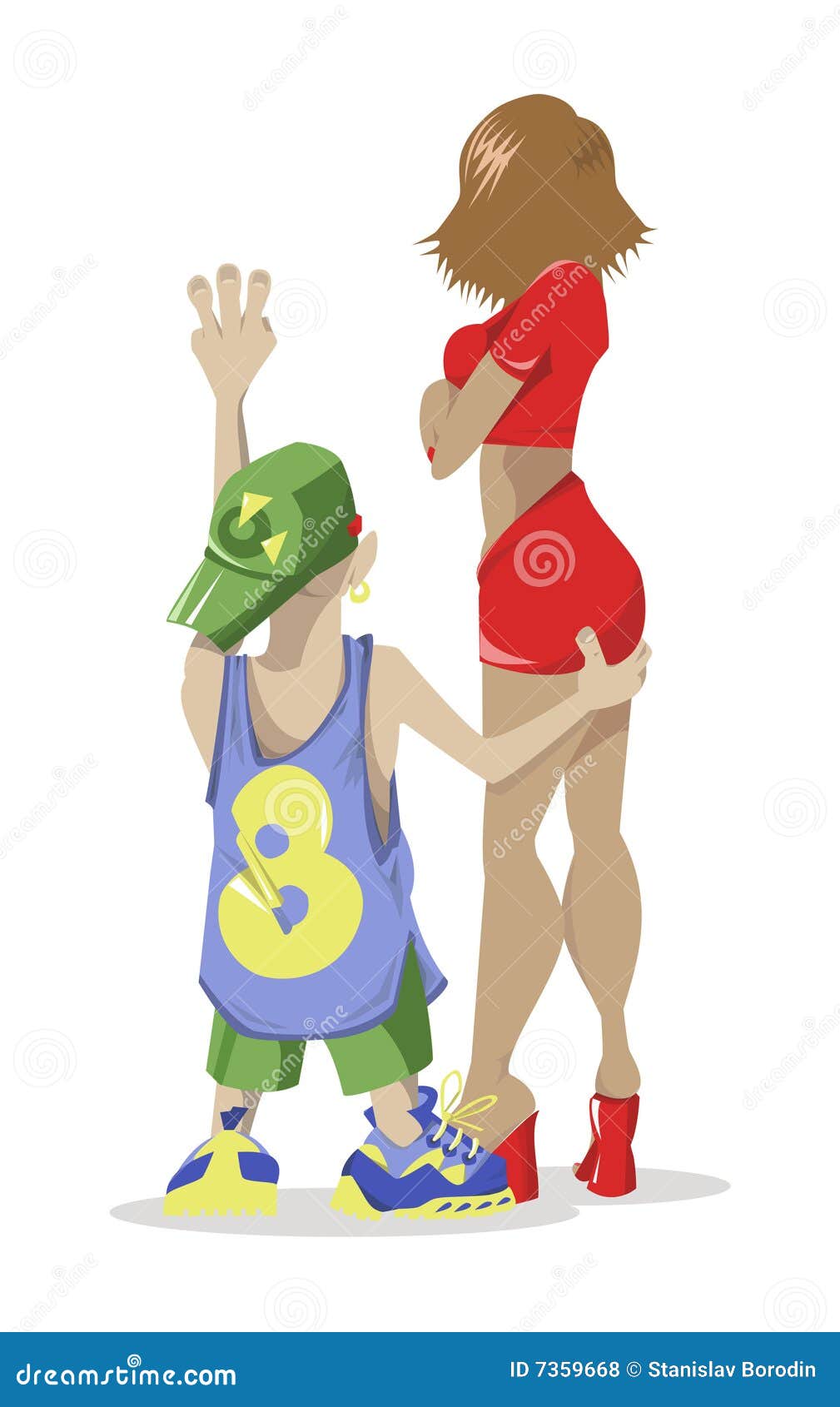 tall girl clip art