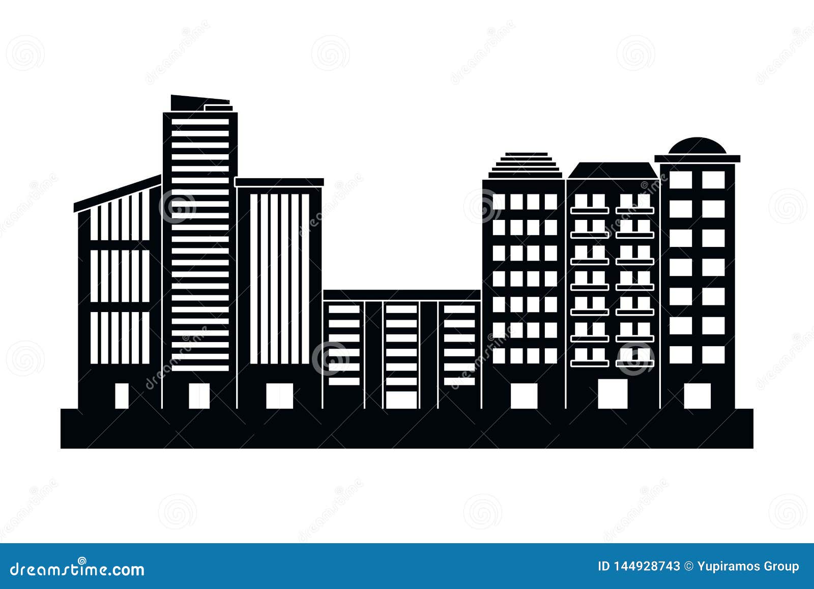 Urban buildings cartoon stock vector. Illustration of city - 144928743 Urban buildings cartoon stock vector. Illustration of city - 144928743
