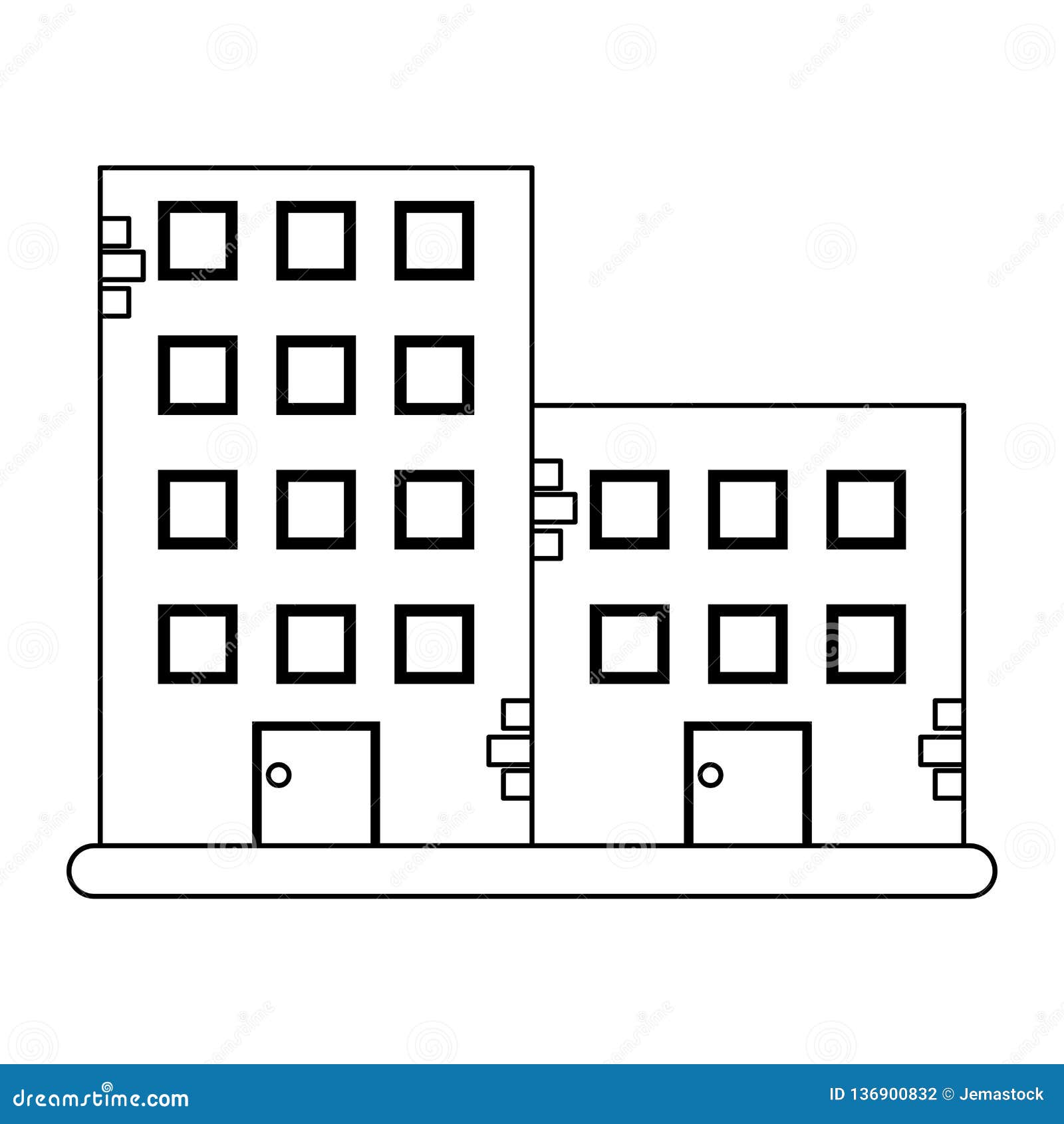 Urban buildings estate stock vector. Illustration of season - 136900832
