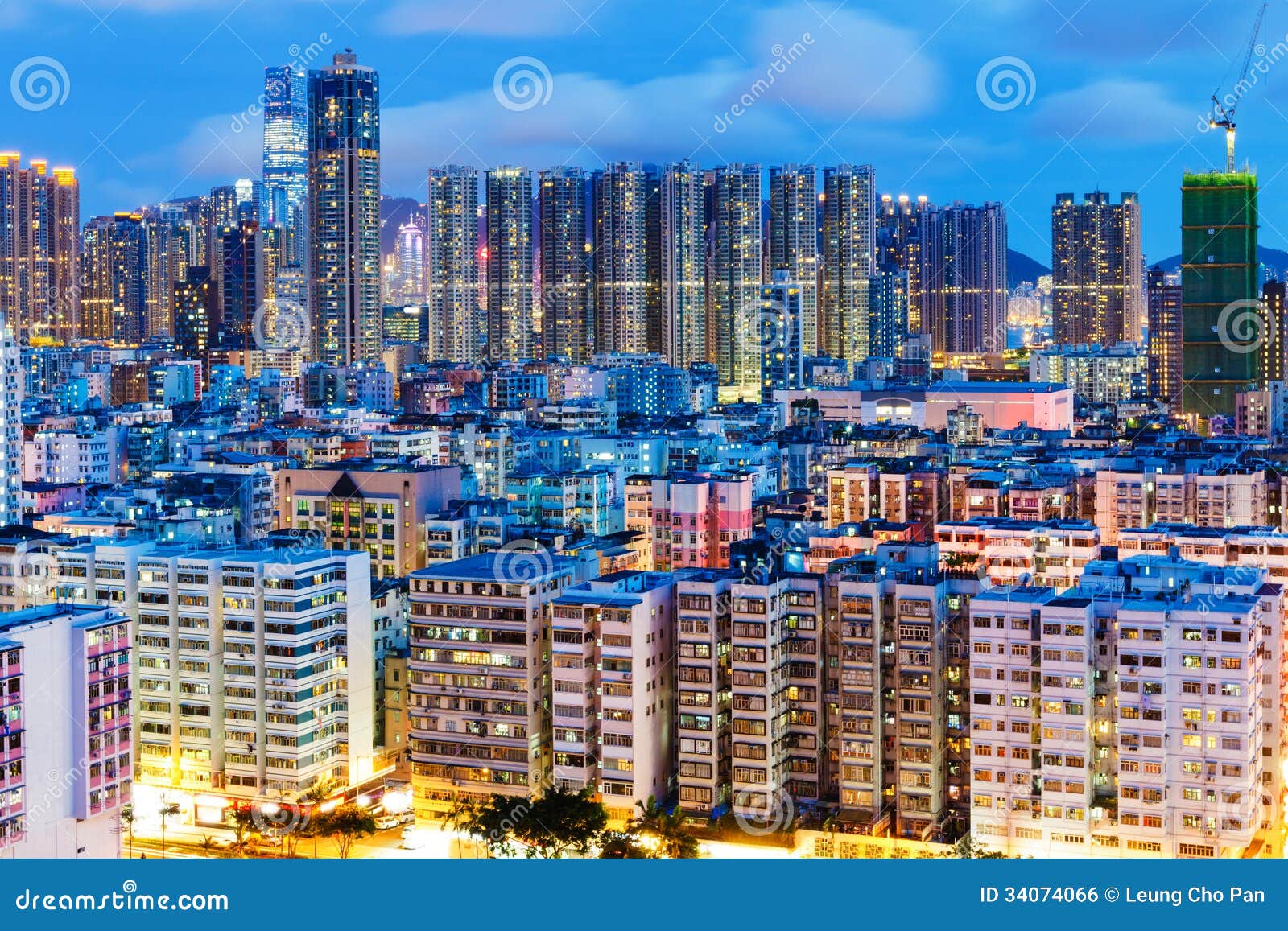 Urban city in Hong Kong stock photo. Image of housing - 34074066