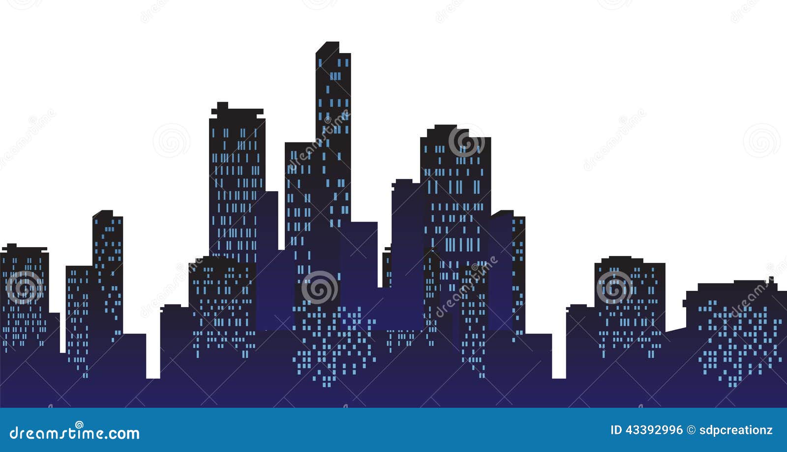 Urban City at Night Background Stock Vector - Illustration of color ...