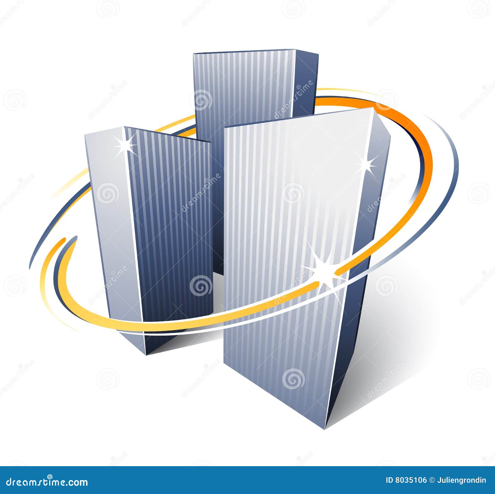 Urban City Skyscrapers stock vector. Illustration of shape - 8035106