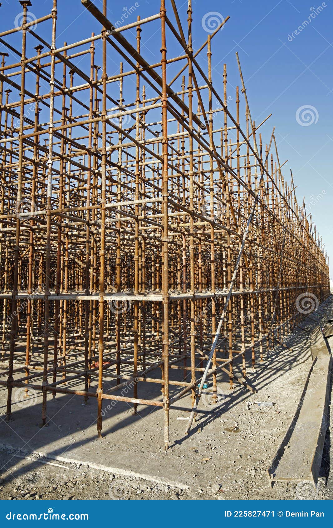 Urban Construction Buildings Foundation Stock Image Image of tied