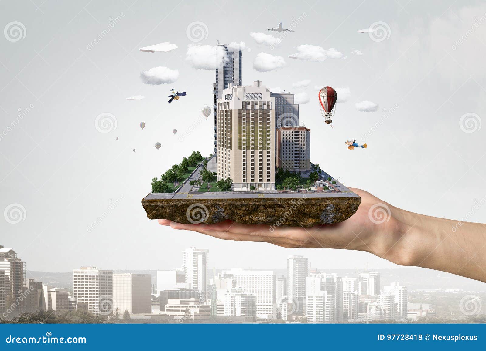 Urban Construction Development. Mixed Media Stock Photo Image of