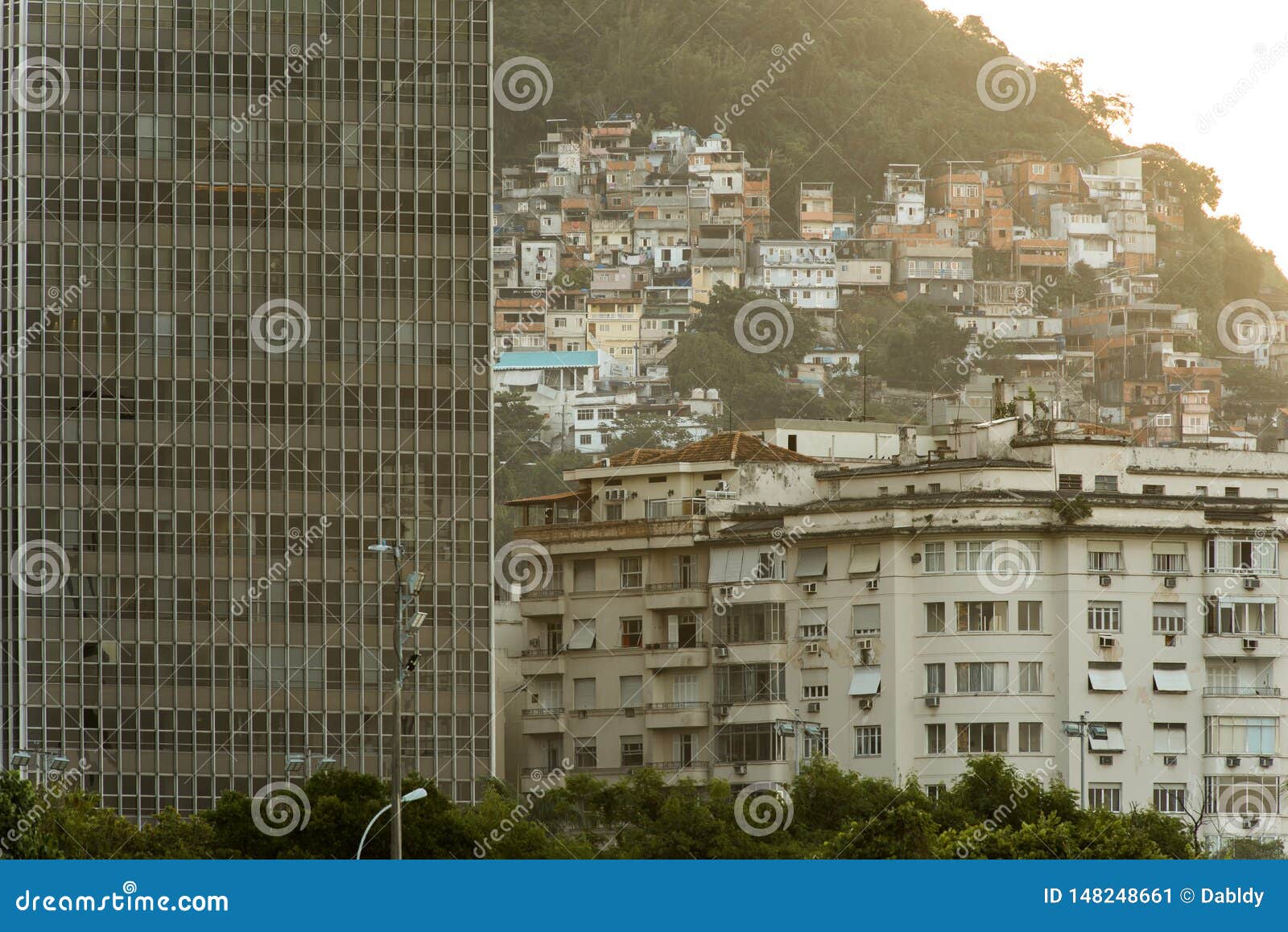 urban contrasts of rio de janeiro city