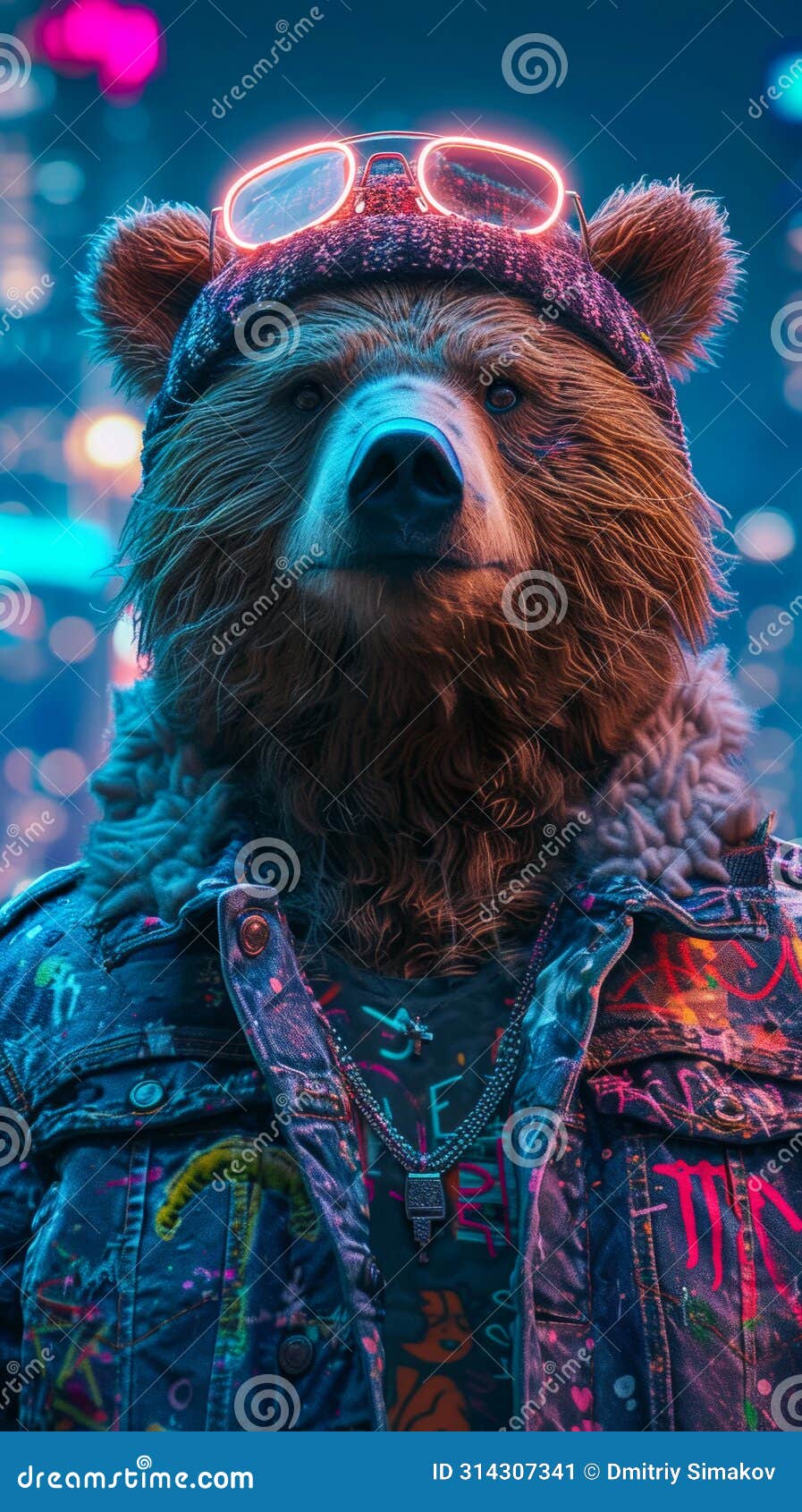urban-cool bear in