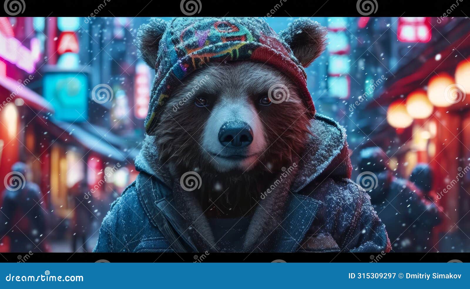 urban-cool bear in