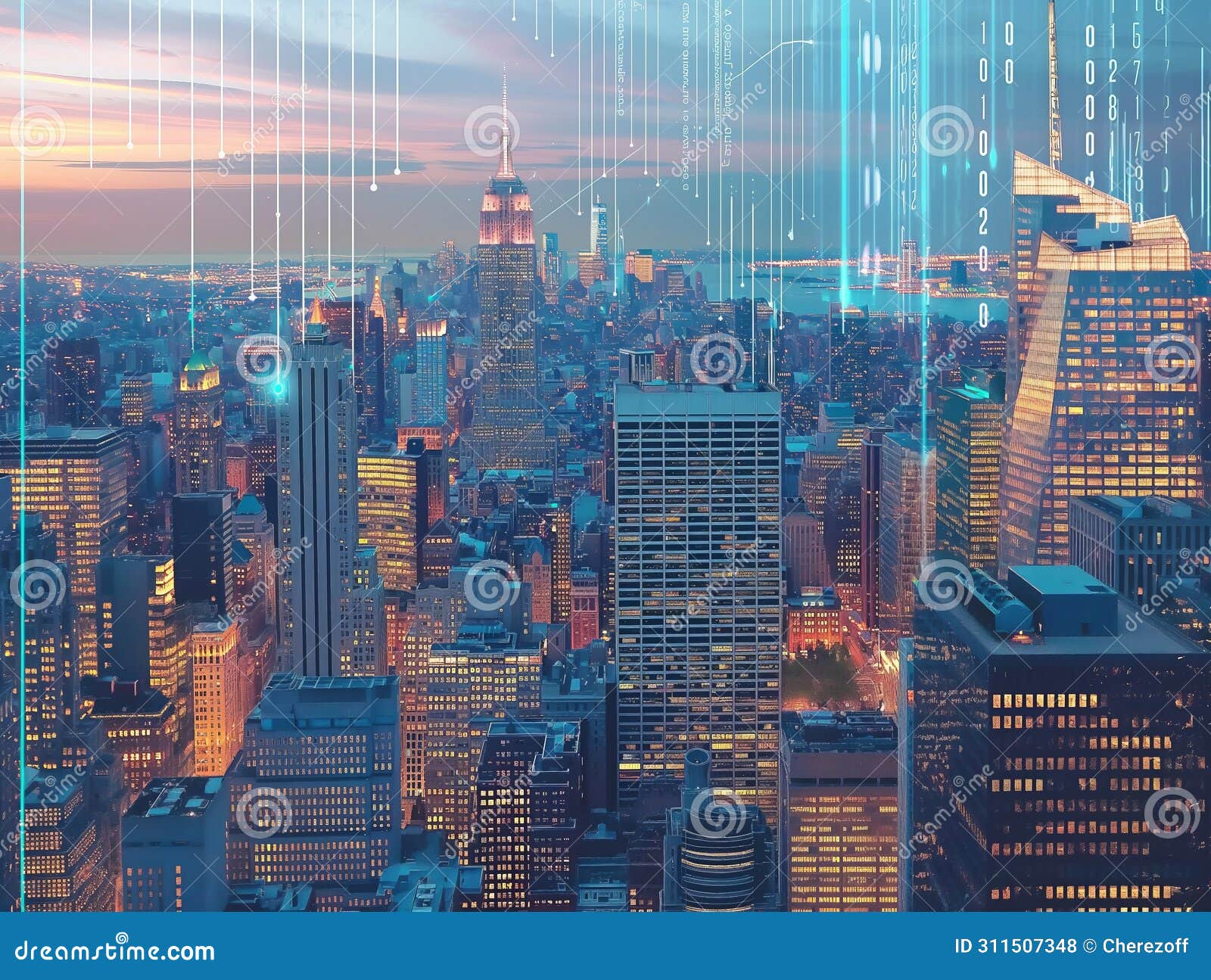 Urban Data Stream stock photo. Image of business, software - 311507348