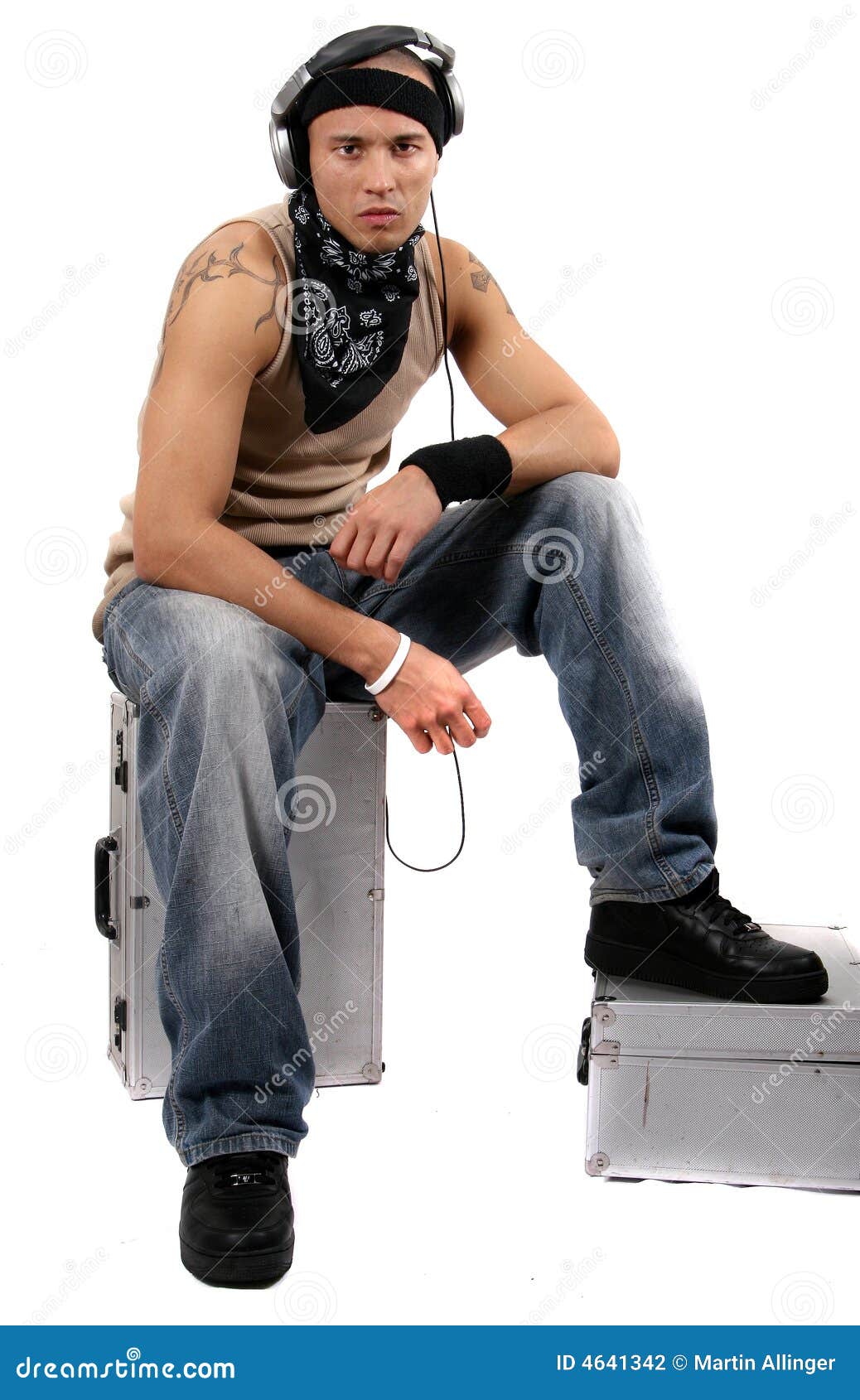 Urban Dj stock photo. Image of headphones, casual, funky 4641342