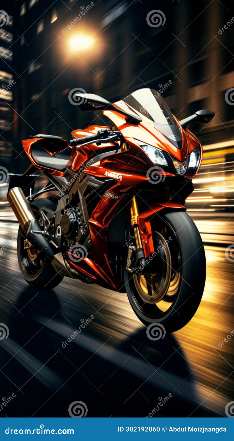 Urban Dynamism EBR Racing Motorcycle, Motion Blur and Light Trails ...