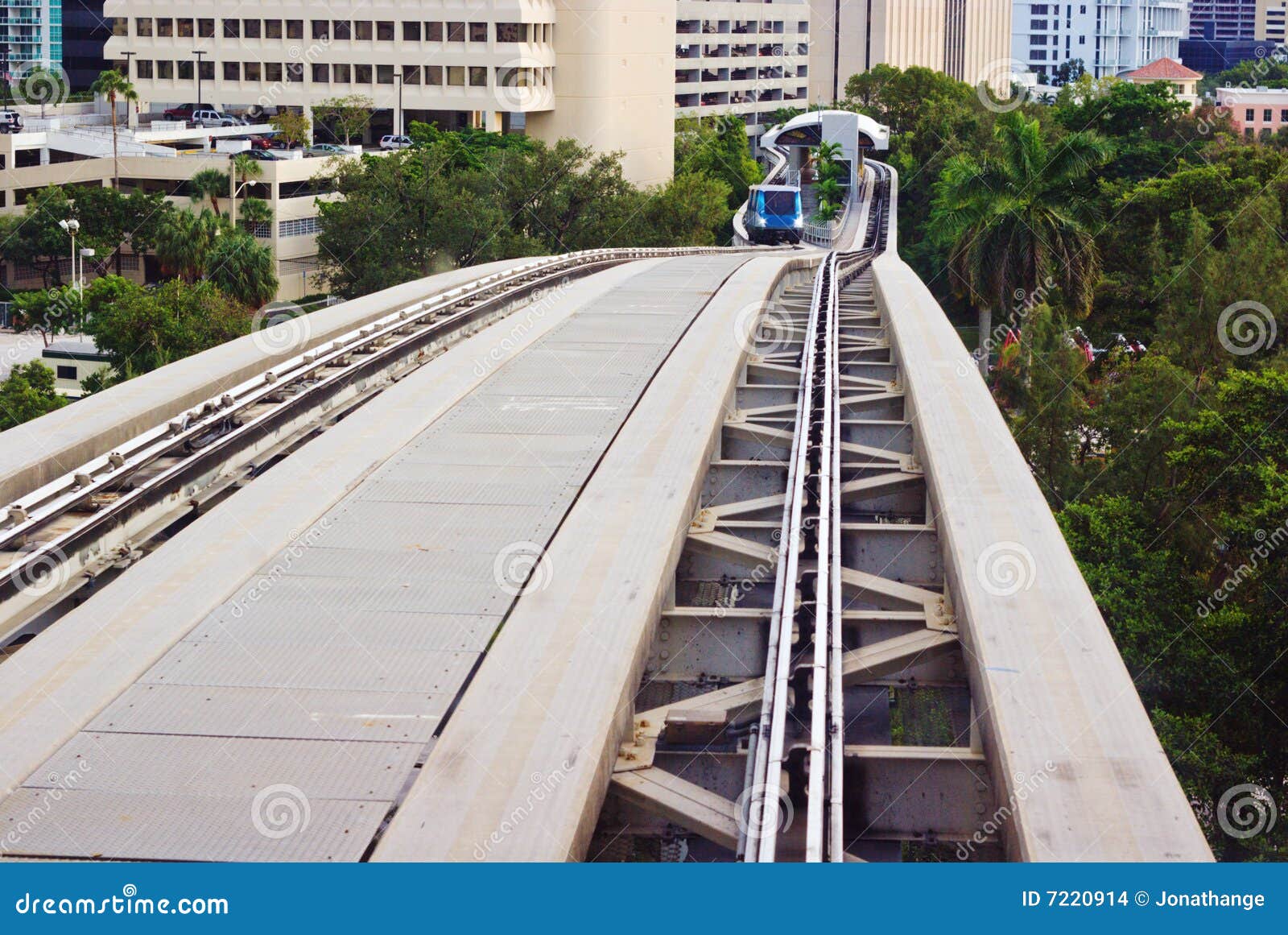 Urban Elevated Train Tracks Stock Images Image 7220914