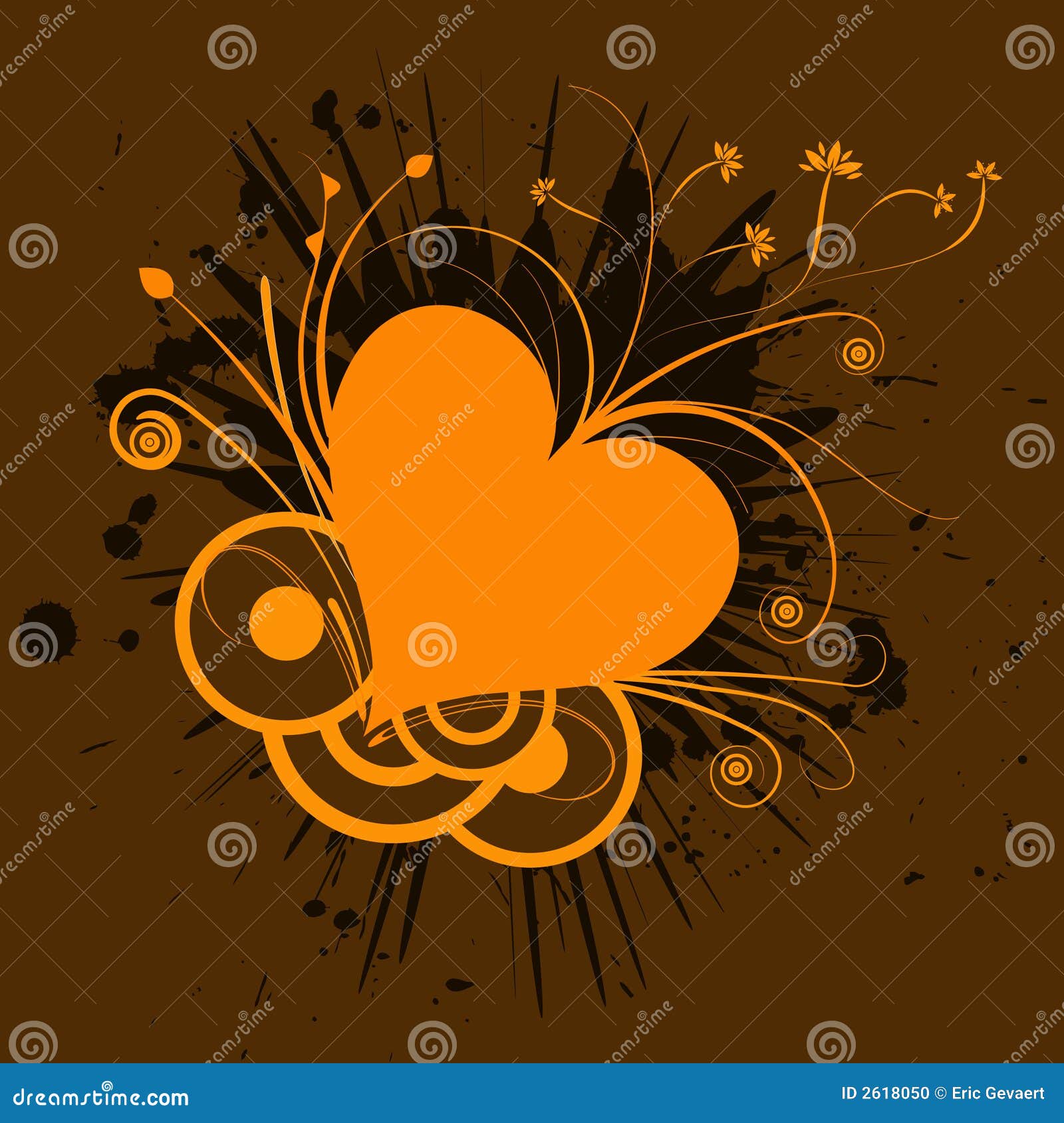 Urban grunge heart stock vector. Illustration of curl 2618050