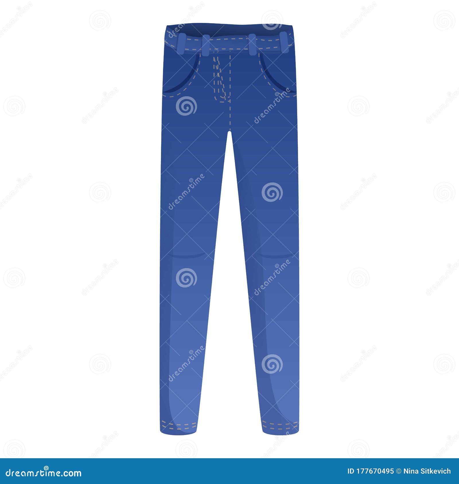 Urban Jeans Icon, Cartoon Style Stock Vector - Illustration of garment ...