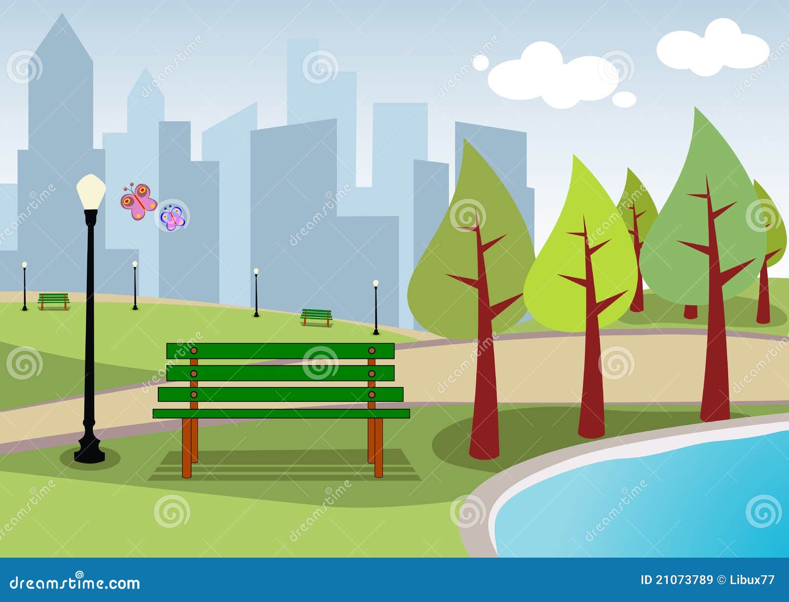 Urban landscape City Park stock vector. Illustration of metropolitan ...
