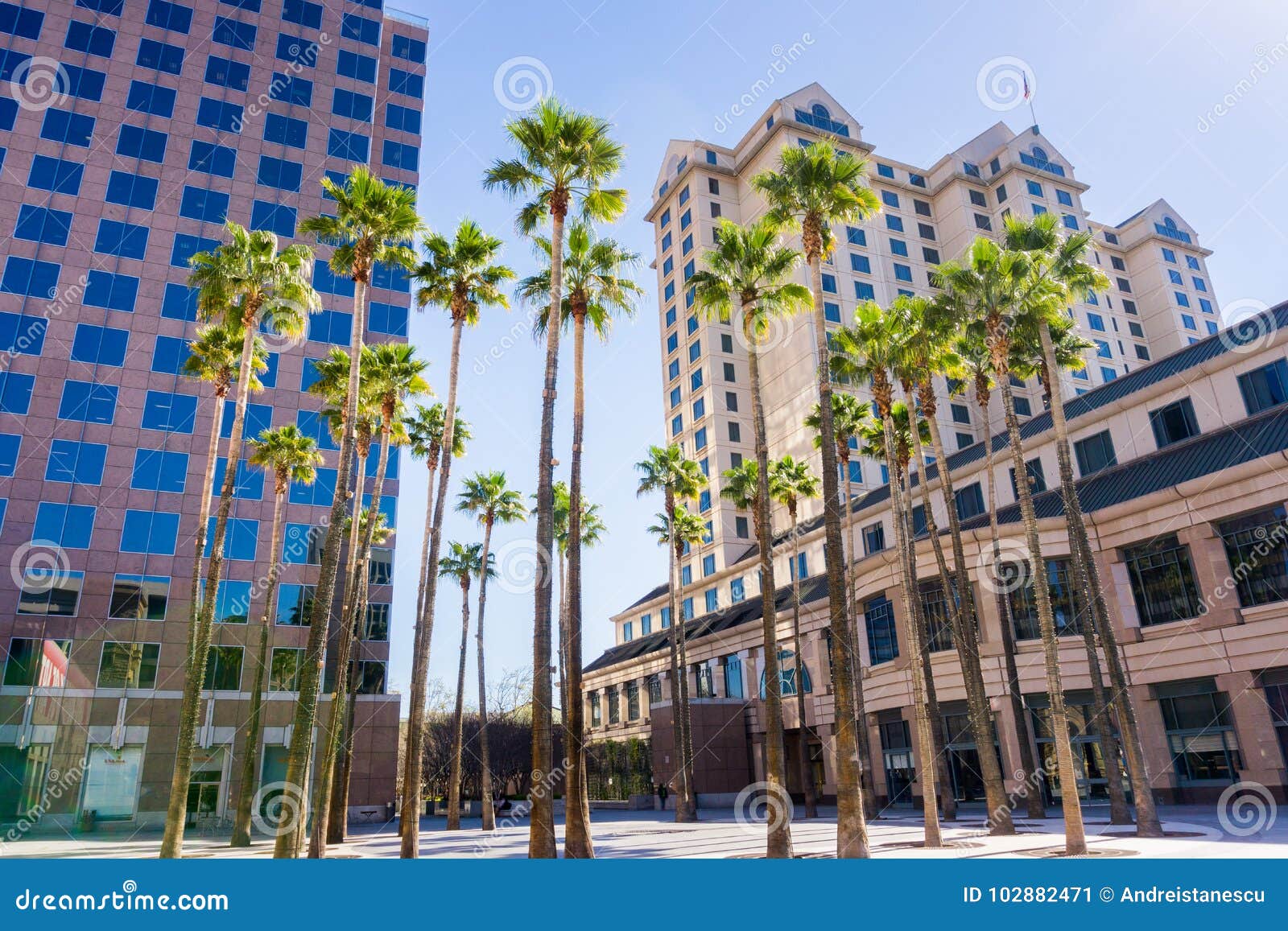 urban landscape in downtown san jose, california