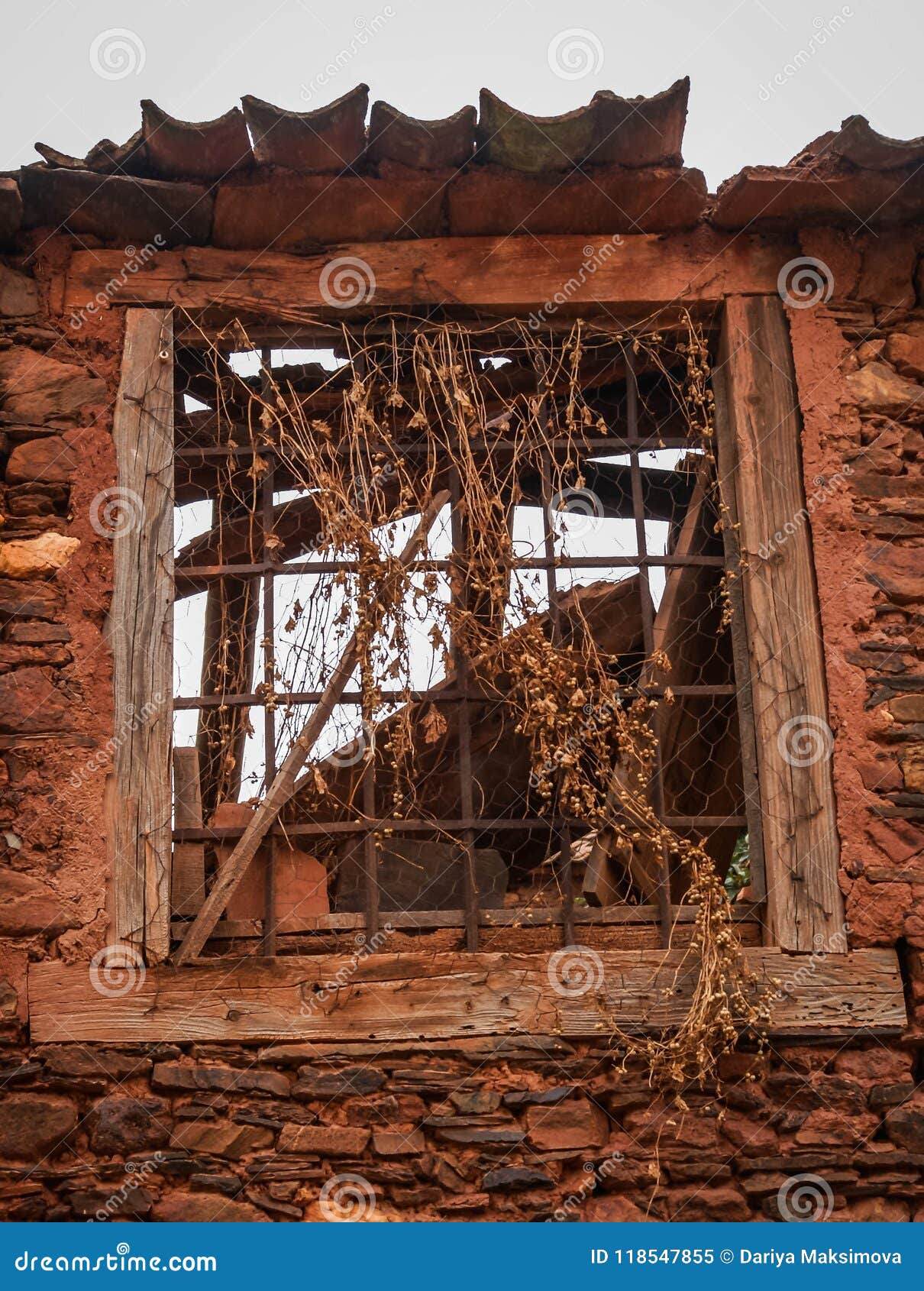 urban landscape in one of of red cities of spain madriguera