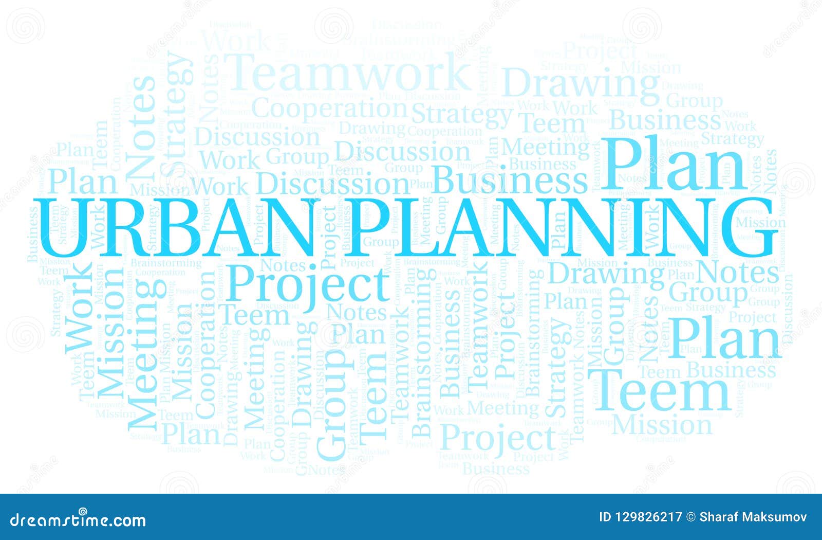 Urban Planning word cloud. stock illustration. Illustration of word