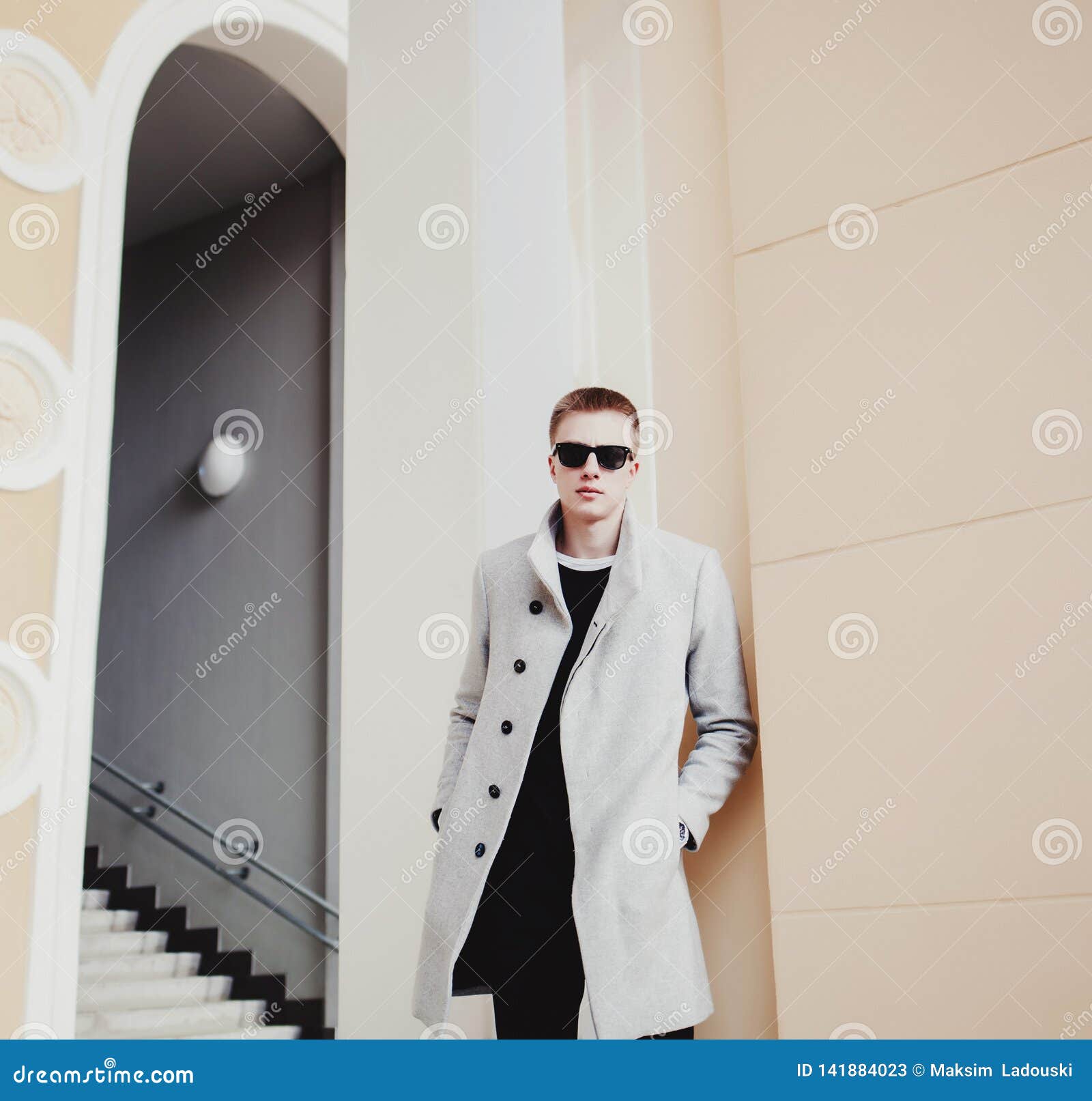 Urban Portrait of a Young Hipster Man Stock Image - Image of summer ...