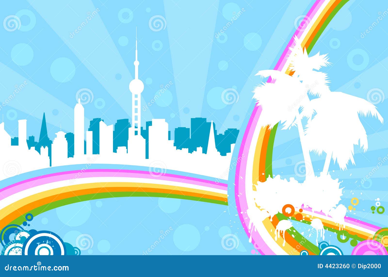 Urban rainbow stock vector. Illustration of electronics 4423260