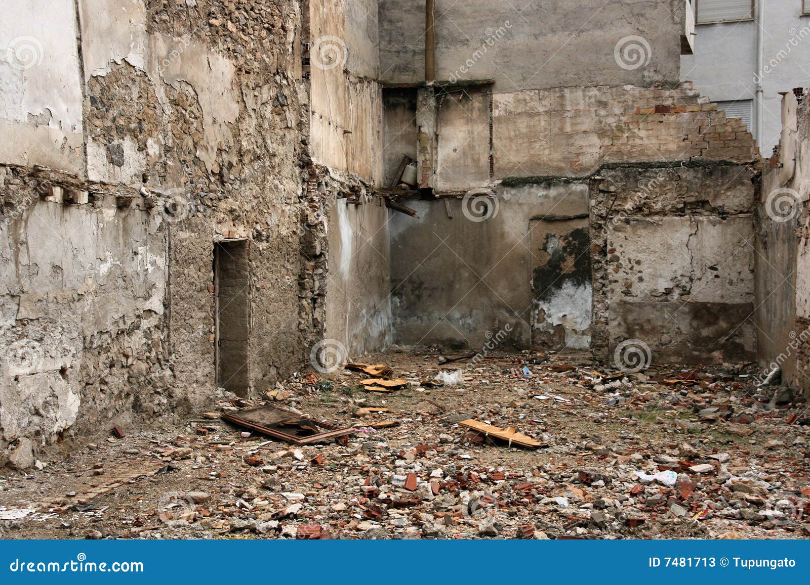 urban ruins background