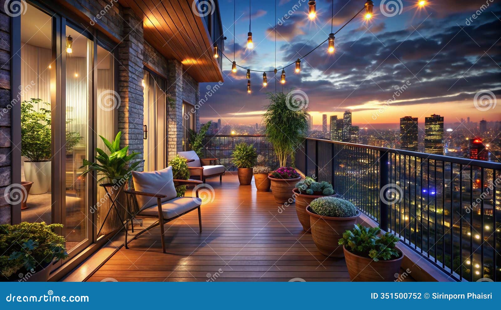 urban serenity a cozy night balcony view from an apartment building bathed in city lights and warm ambiance