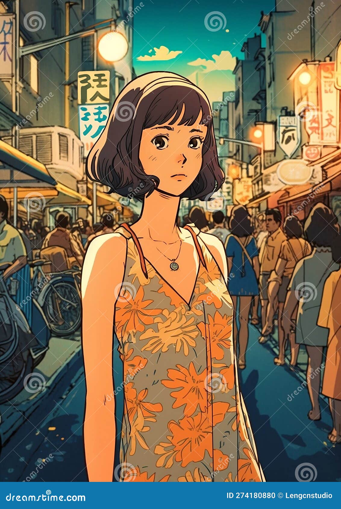 Wallpaper Bus Stations, Anime Girls, Urban, Night, Street - Wallpaperforu