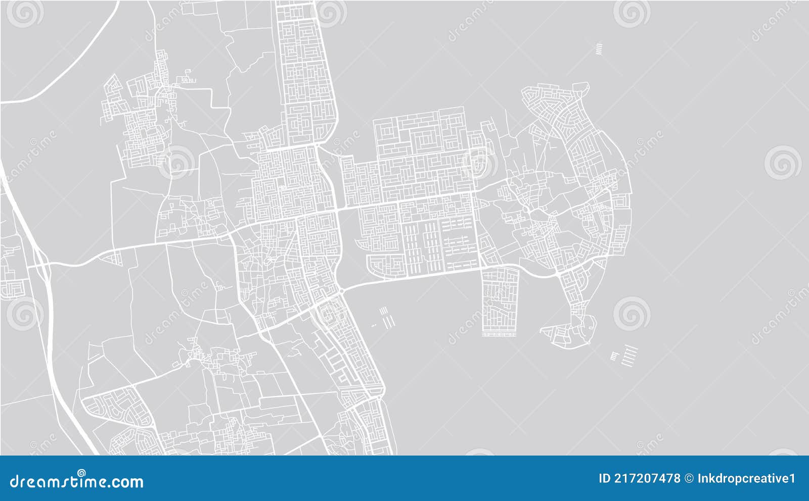 urban  city map of al qatif, saudi arabia, middle east
