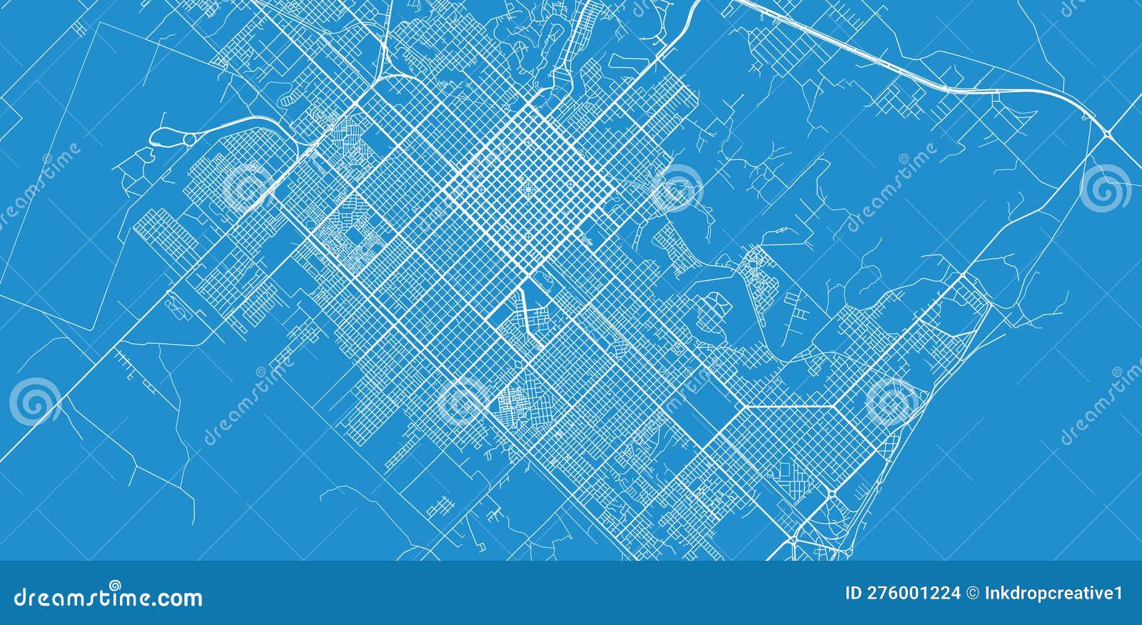 urban  city map of resistencia, argentina