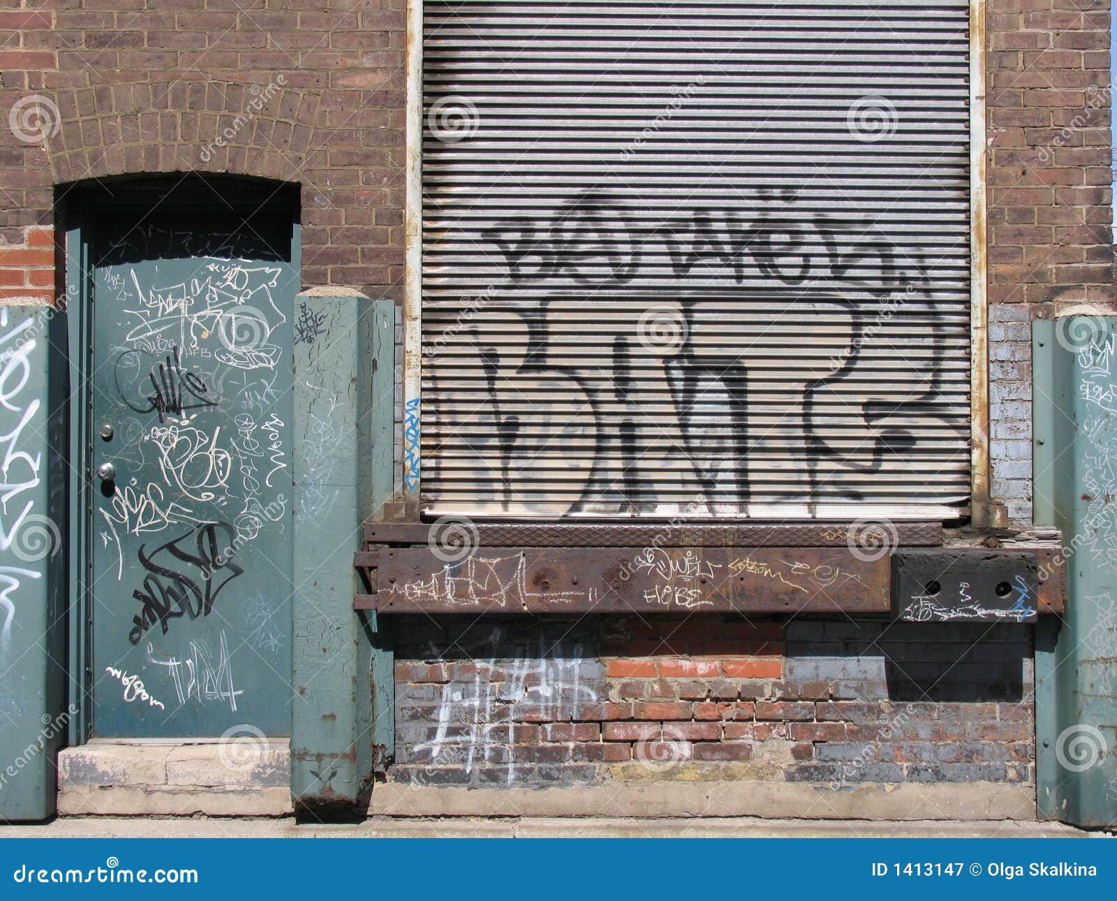 Urban wall stock image. Image of cityscape, urban, brick 1413147