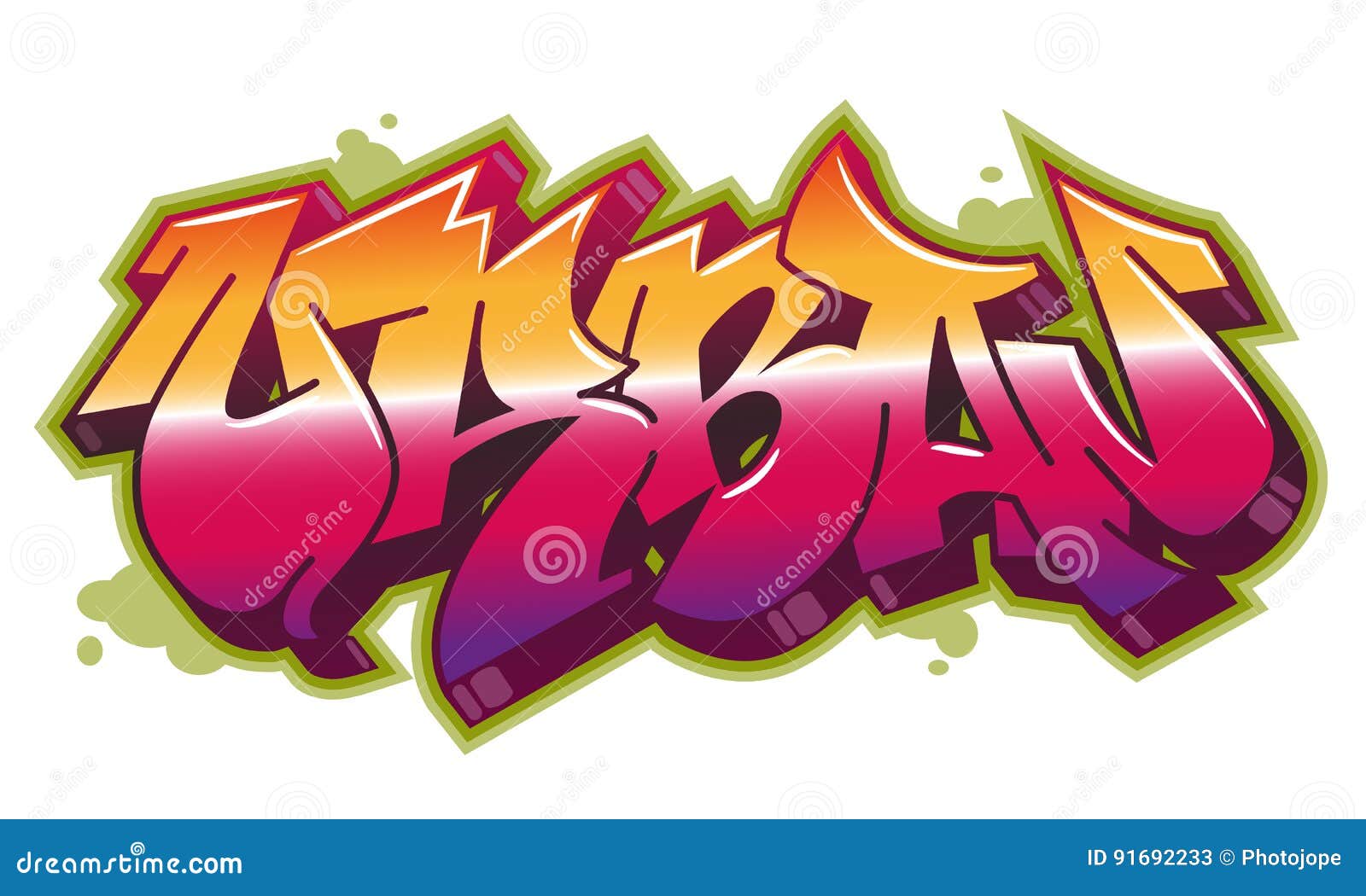 Urban Word in Graffiti Style Stock Vector Illustration of culture