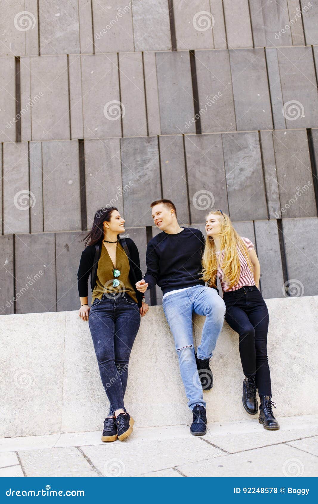 Urban Young People Hanging Out Stock Photo - Image of together, friends ...