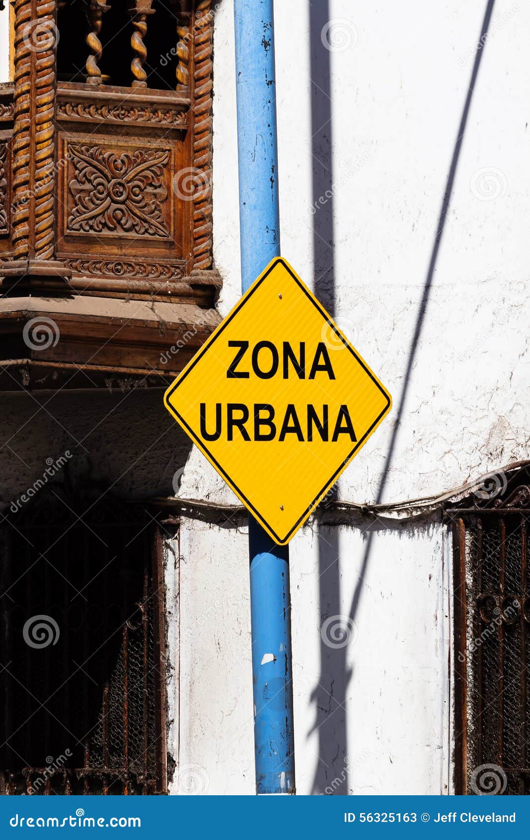 urban zone sign (zona urbana) cusco peru south america