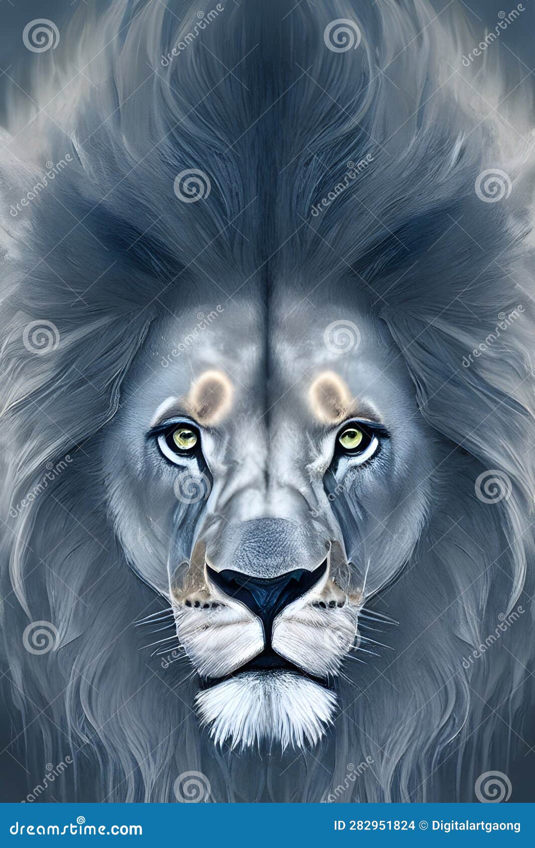 ureate majesty: digital lion art prints gallery
