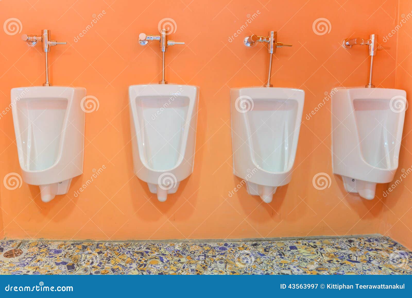 Urinals in toilet stock image. Image of domestic, life 43563997