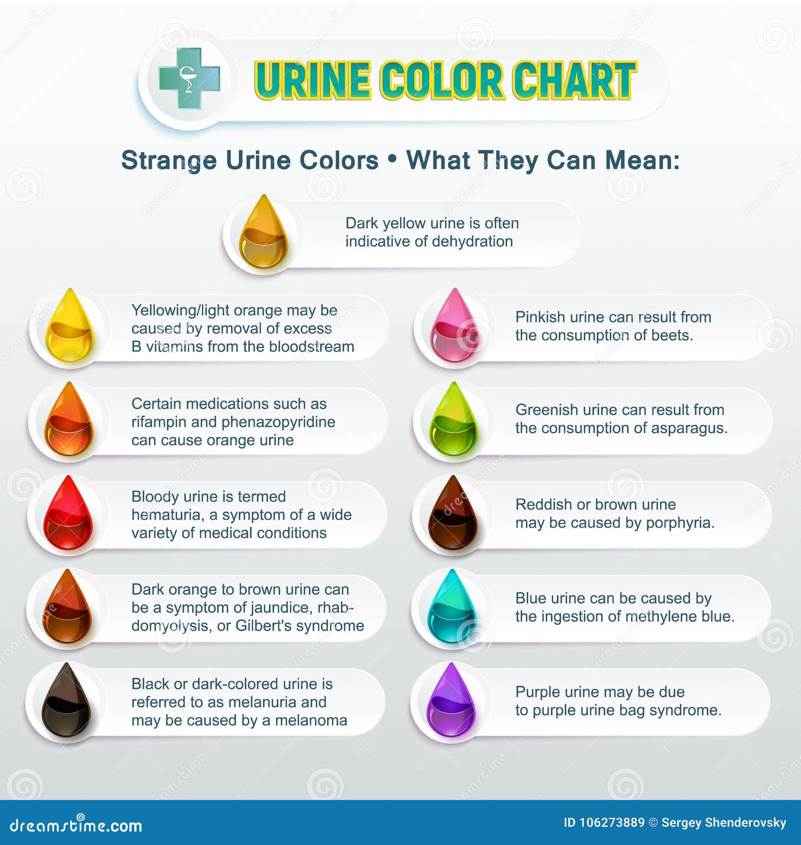 Urine Color Chart 2 Cartoon Vector 106273889