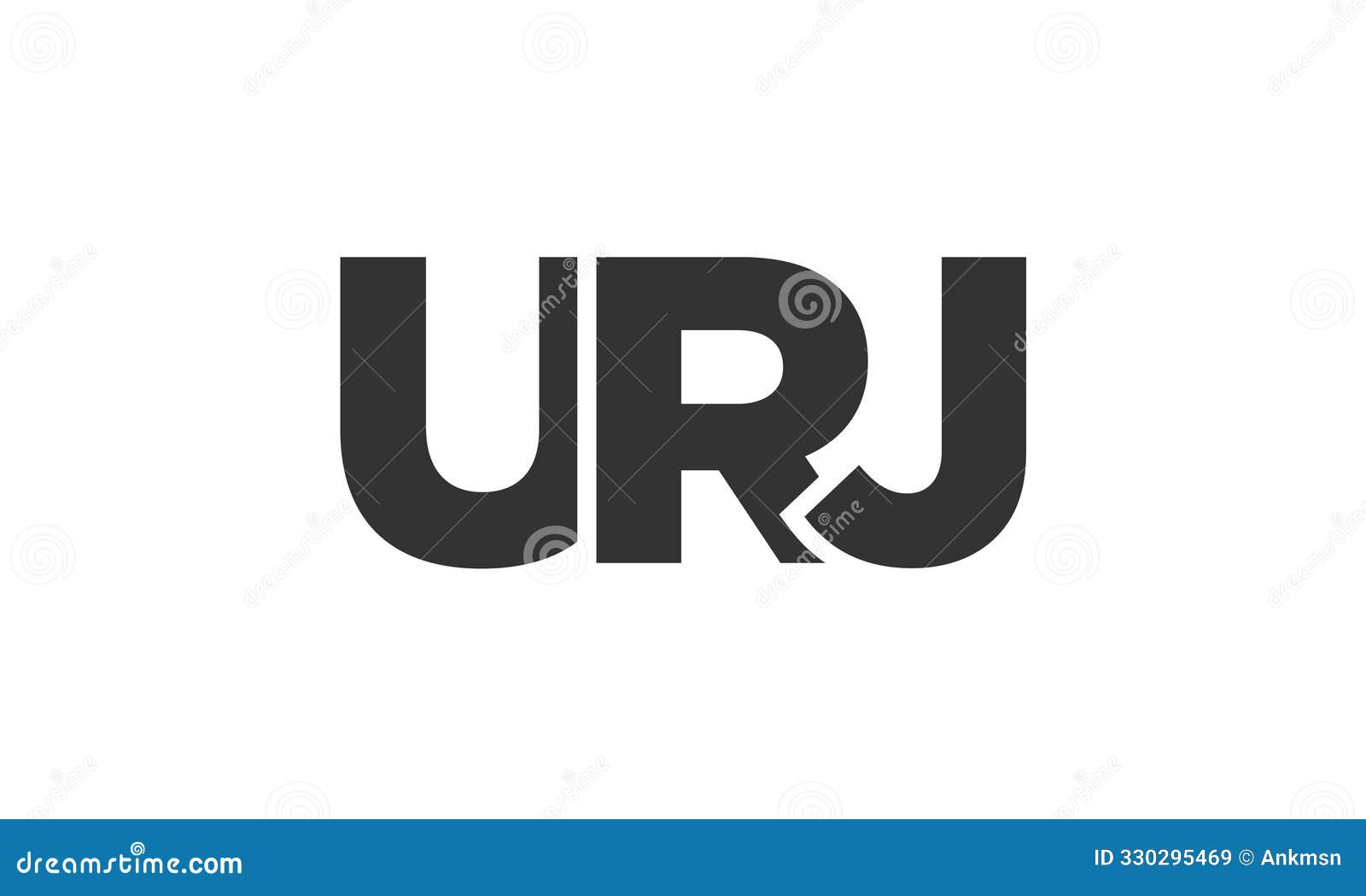 urj logo  template with strong and modern bold text. initial based  logotype featuring simple and minimal typography.