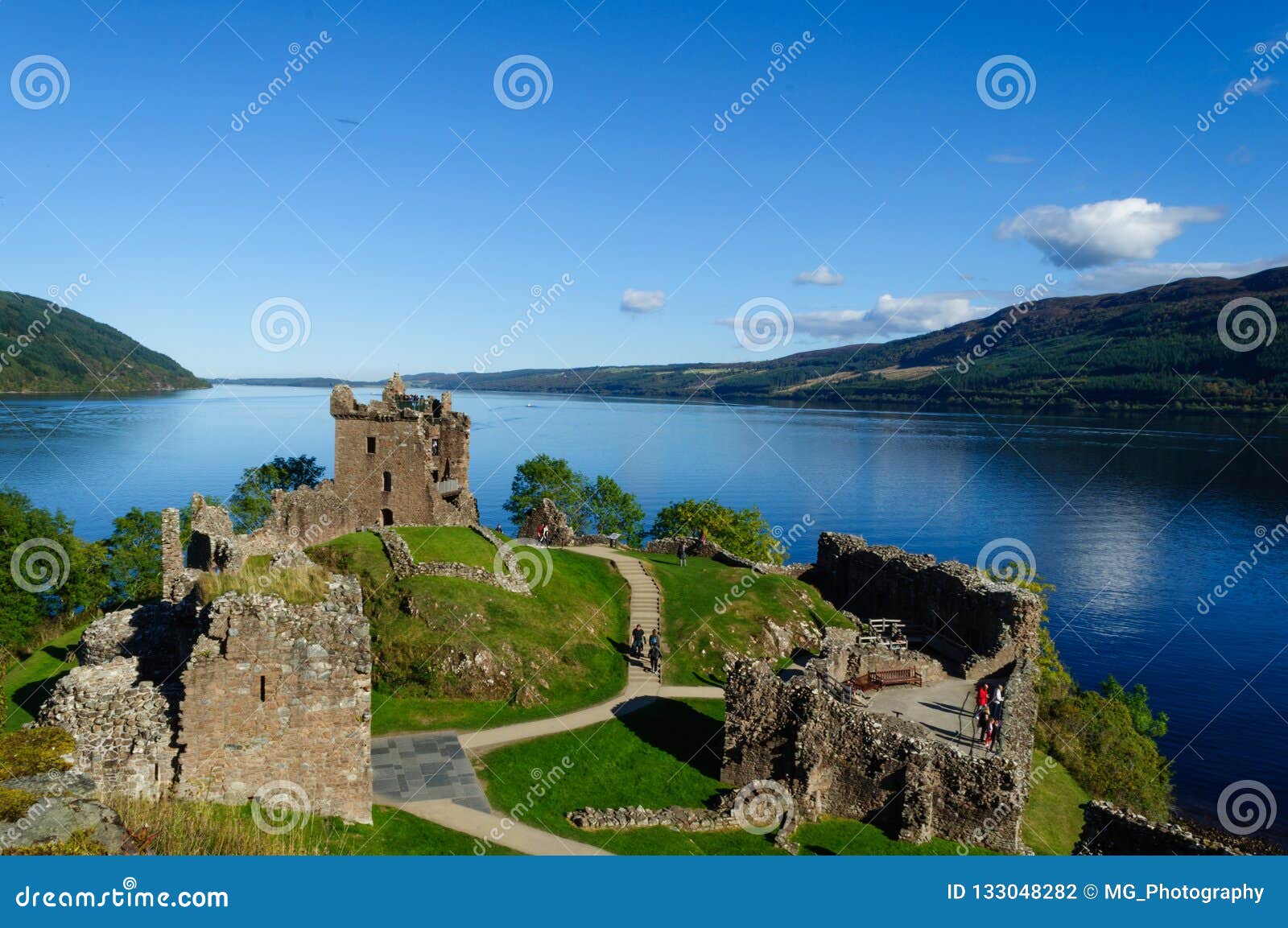 Urquhart Castle On Lake Loch Ness, Scotland Royalty-Free Stock ...