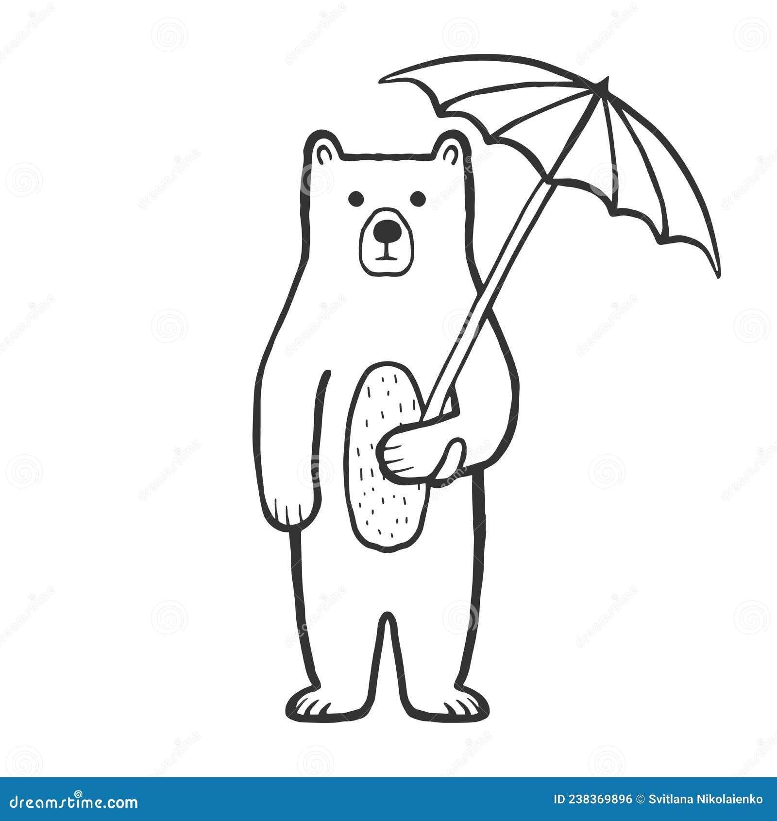 Desenho De Imagem Vetorial Um Animal Urso Páginas Para Colorir
