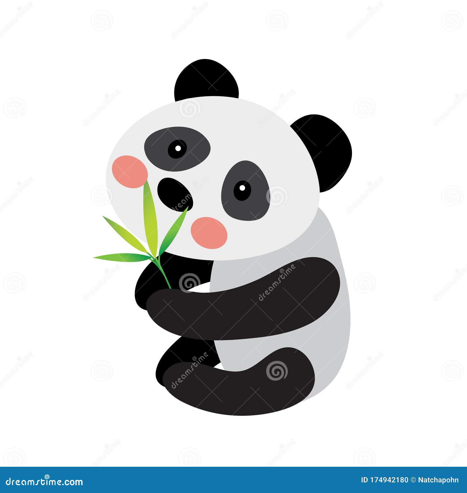 Urso Panda Vetor De Animais Dos Desenhos Animados Ilustração Sobre