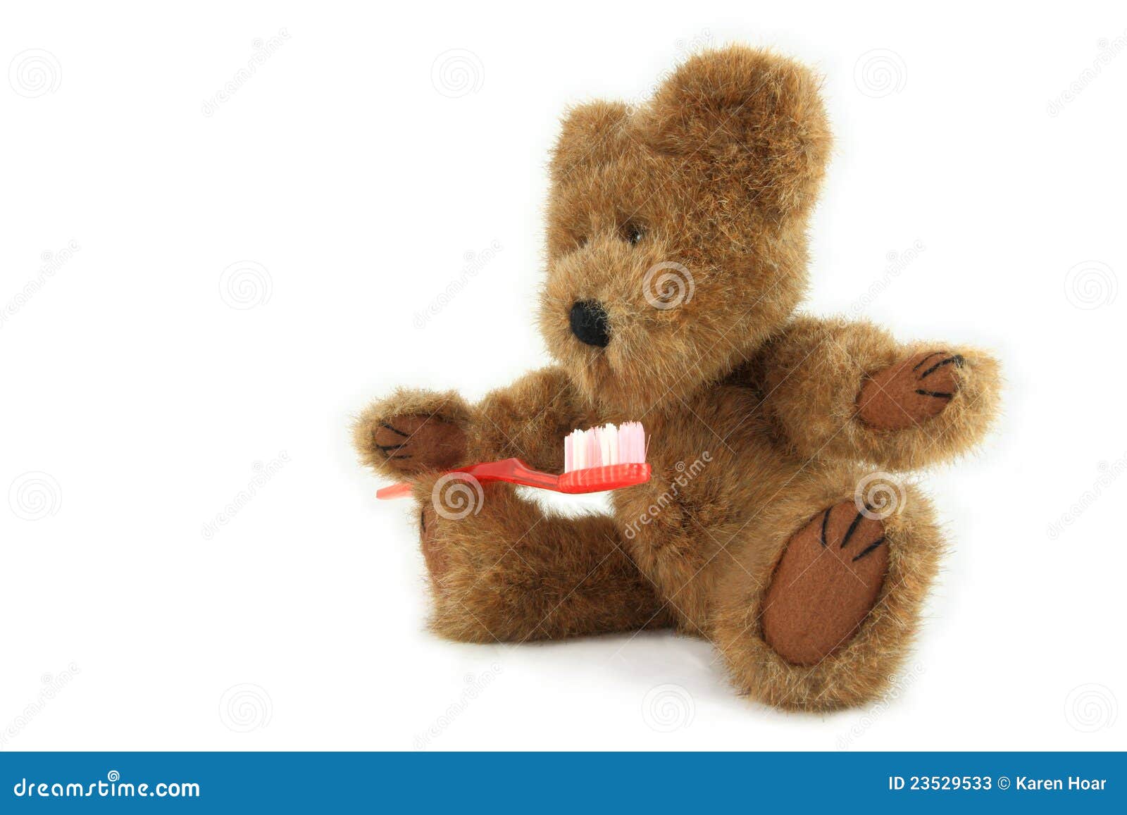 Urso De Peluche Com O Petisco Do Filme Da Pipoca Imagem de Stock