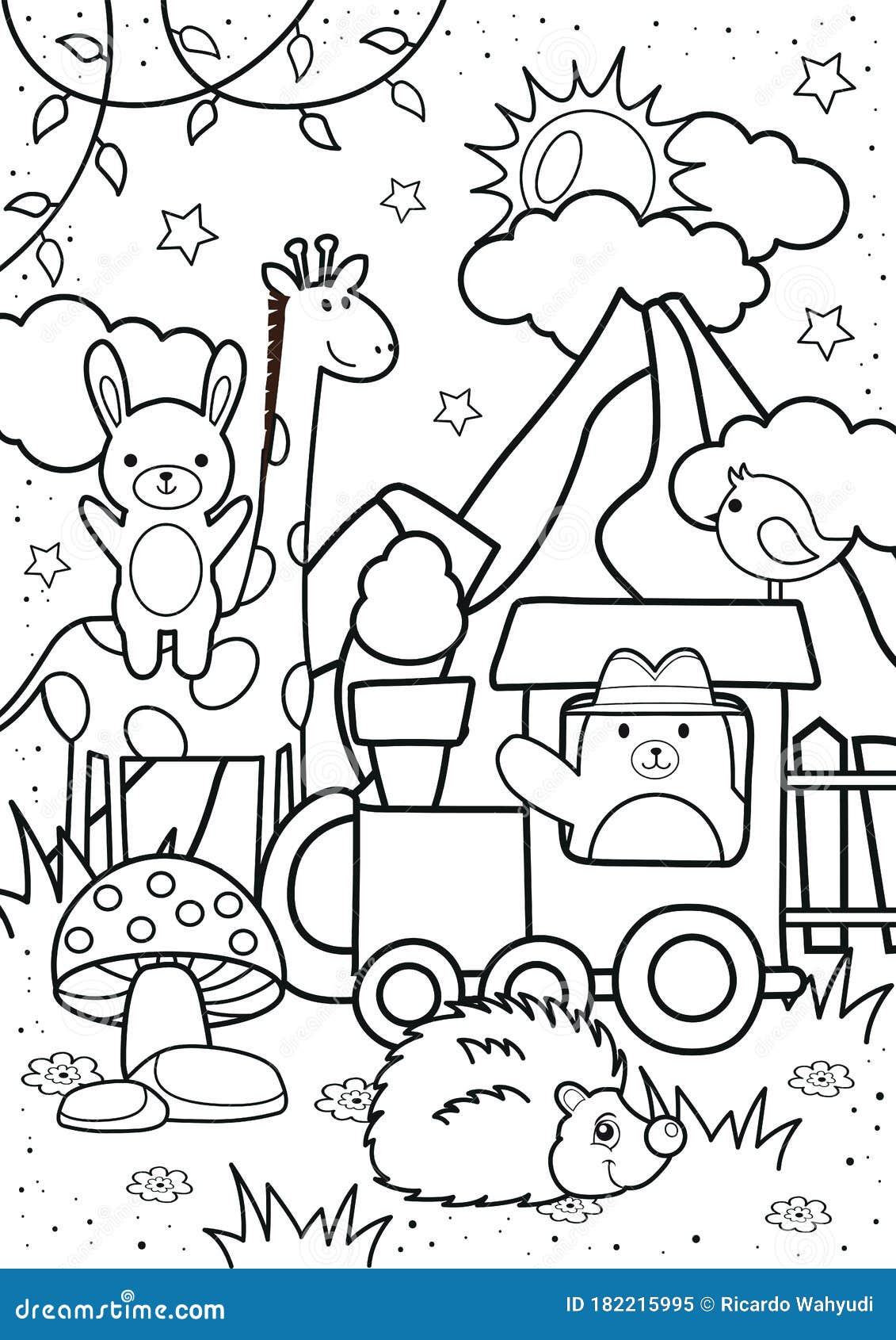 Desenho De Imagem Vetorial Um Animal Urso Páginas Para Colorir