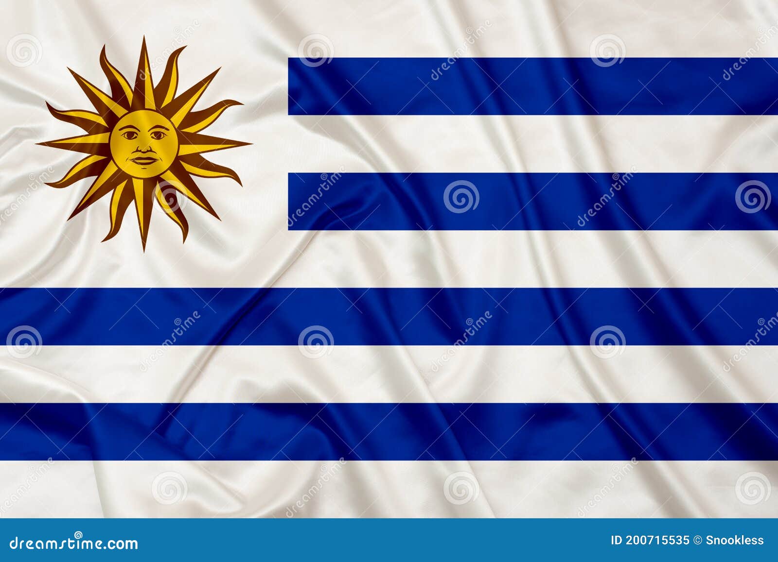 uruguay country silk flag