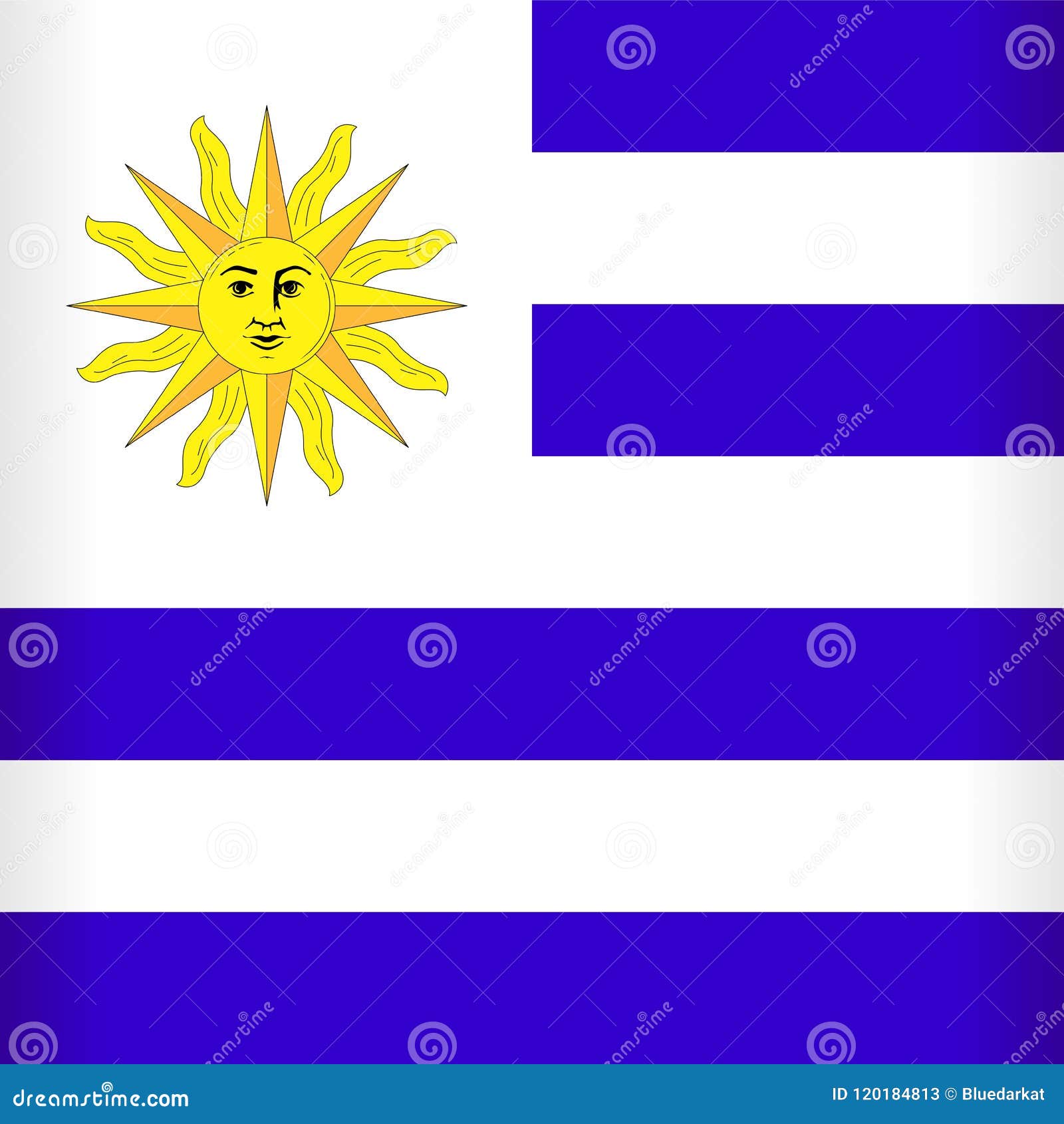 All 95+ Images blue and white striped flag with yellow sun Updated