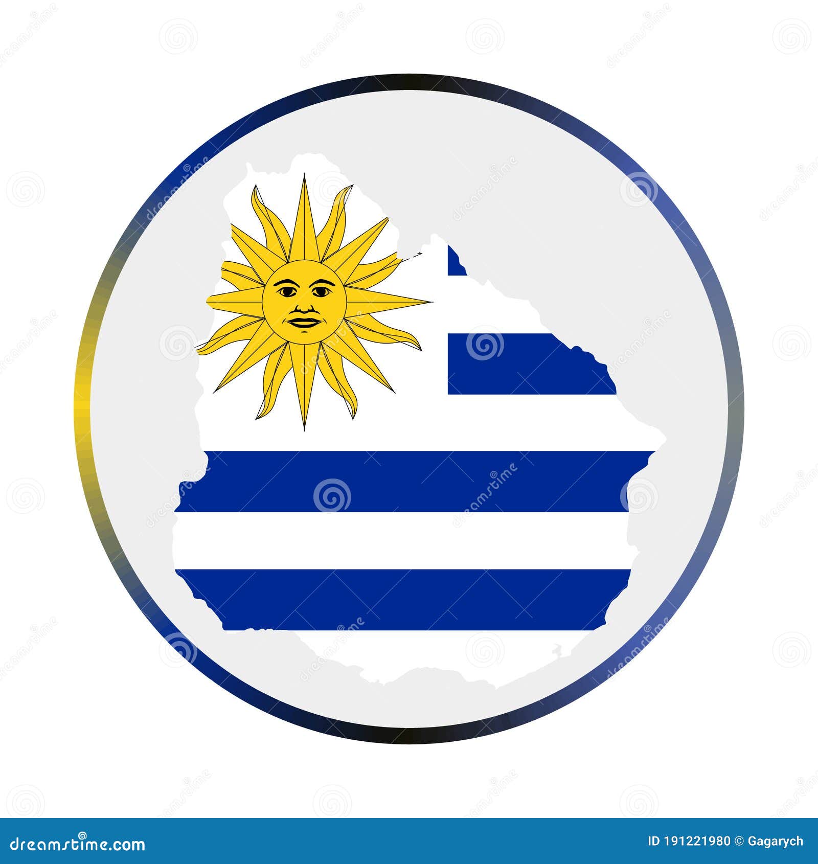 Uruguay icon. stock vector. Illustration of international - 191221980