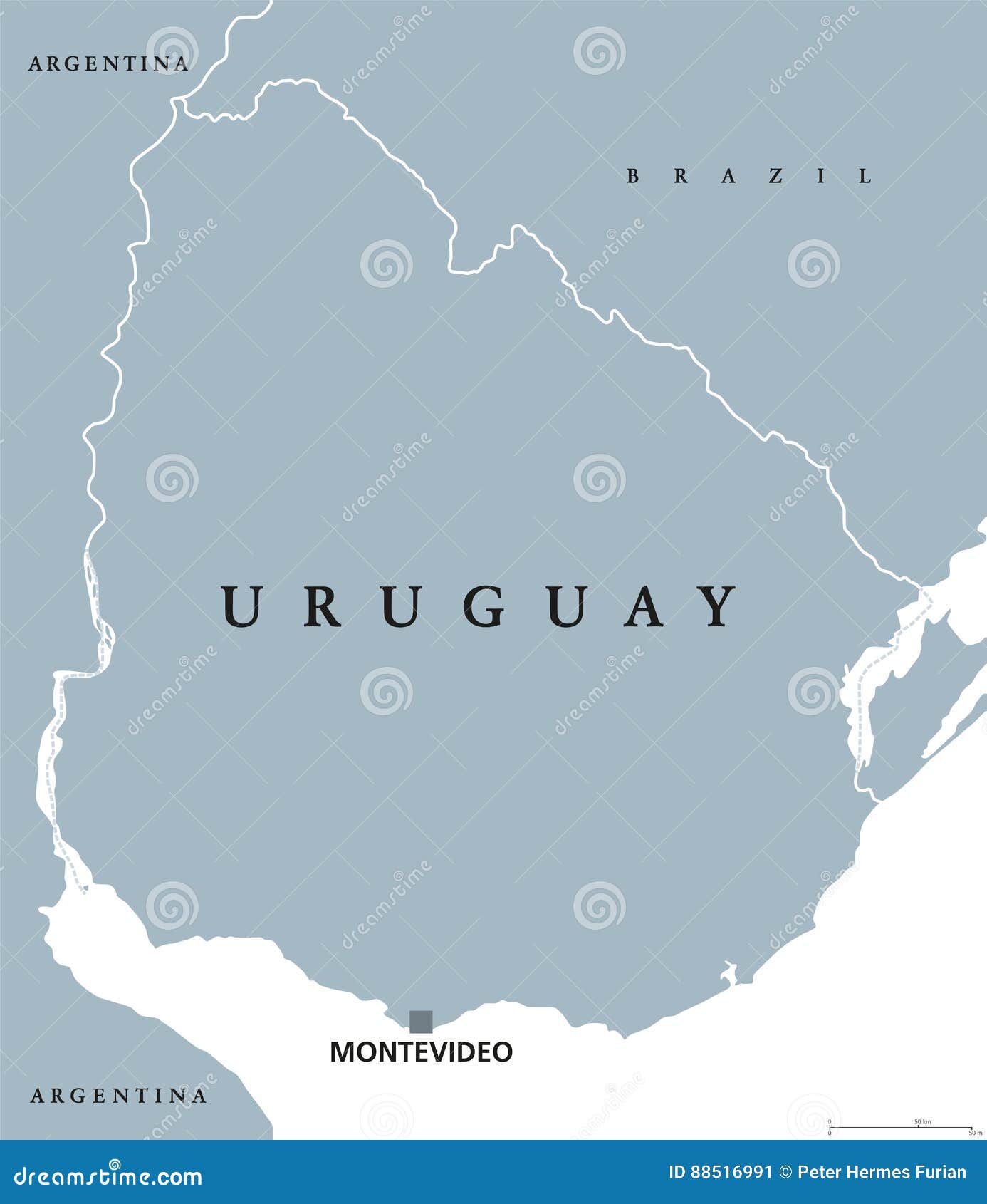 uruguay political map