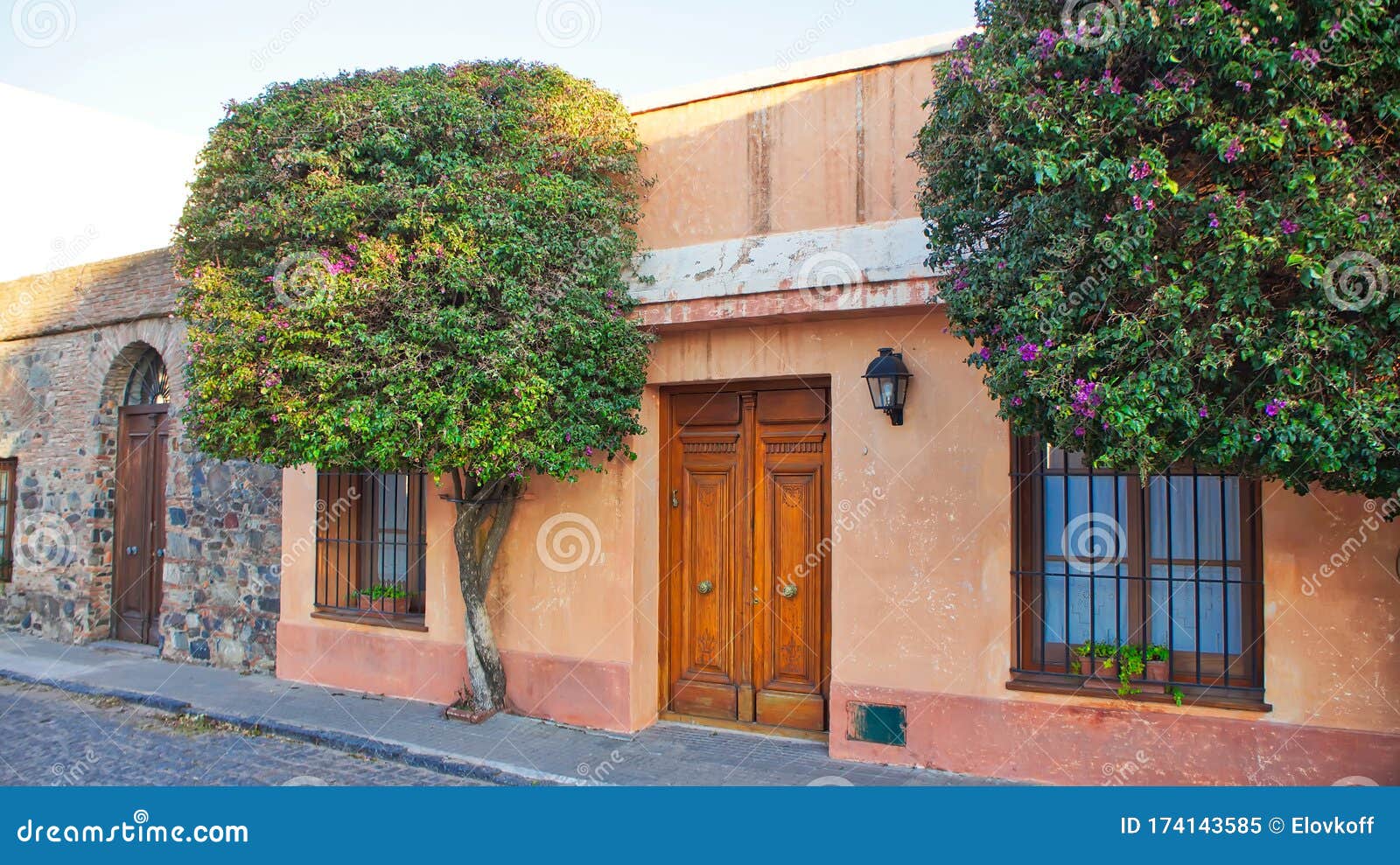 streets of colonia del sacramento in historic center barrio historico