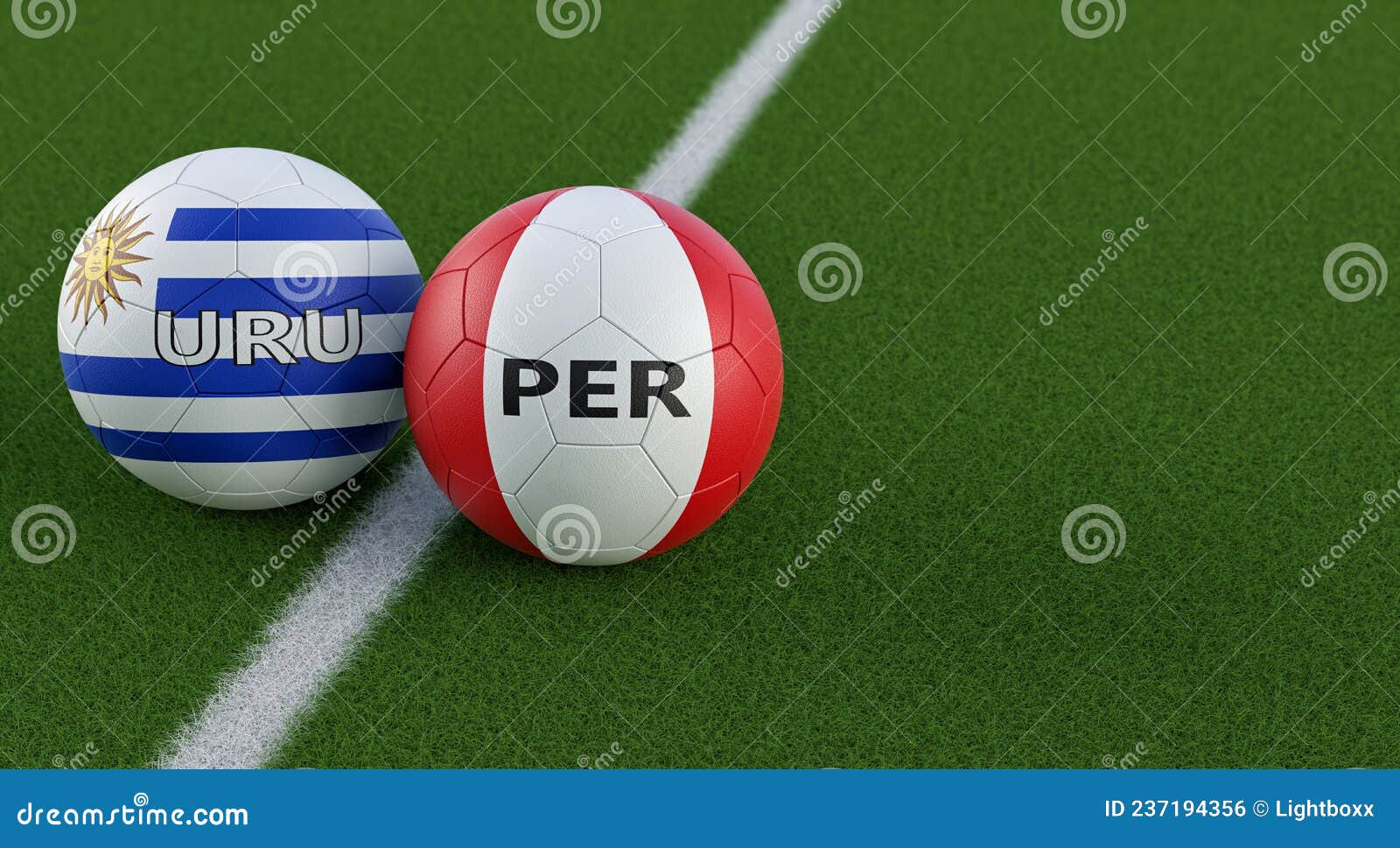 Uruguay Vs. Partidos De Fútbol Perú Pelotas De Cuero En Colores