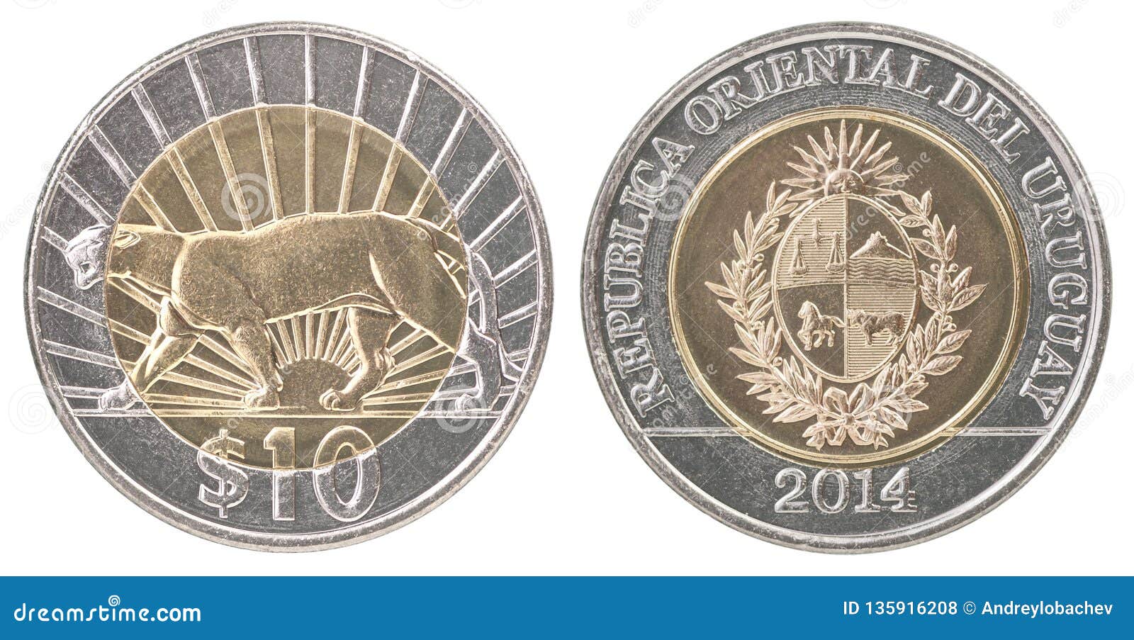 Uruguayan Peso Coin stock photo. Image of finance, banking ...